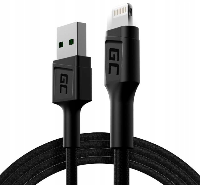 Green Cell Kabel Gc Ray Usb Lightning 120 cm, podświetlenie Led