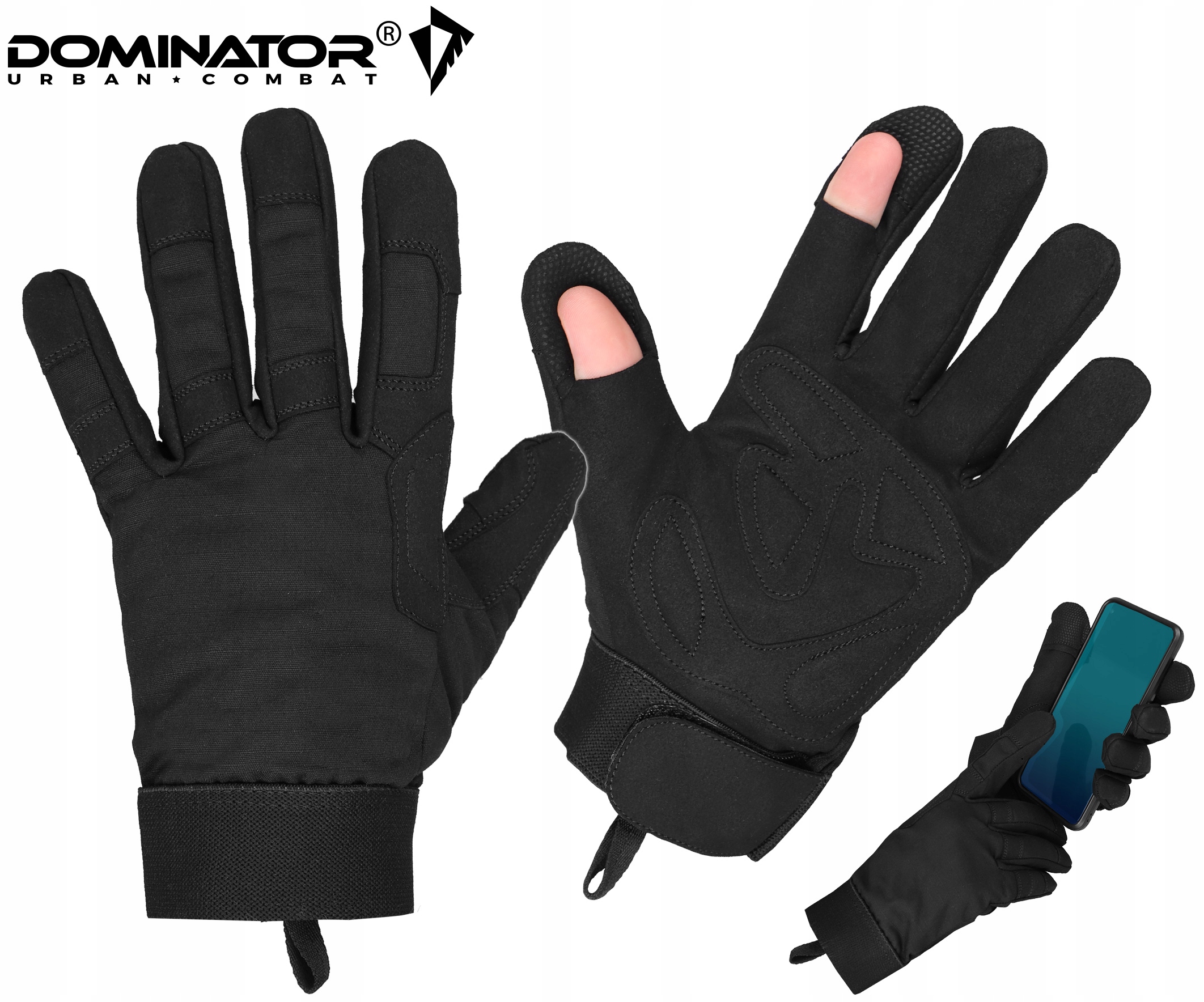 RĘKAWICE RĘKAWICZKI TAKTYCZNE DOMINATOR ARMY DOTYKOWE DO SMARTFONU XL Marka DOMINATOR