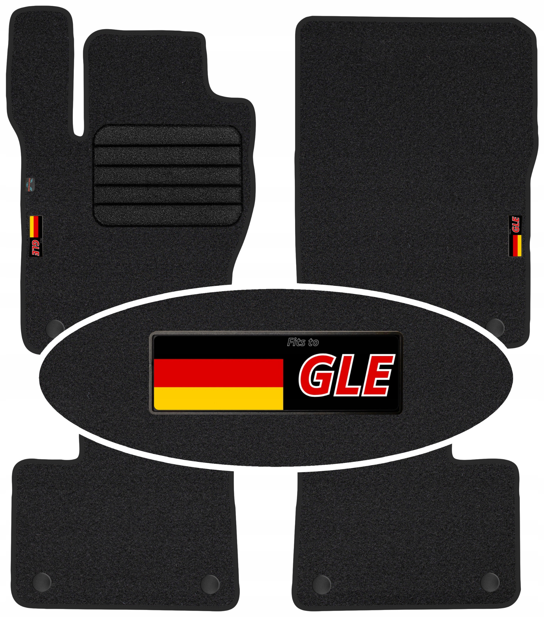 Mercedes Gle W166 2015-2019 Velurové koberce do auta Emblemat
