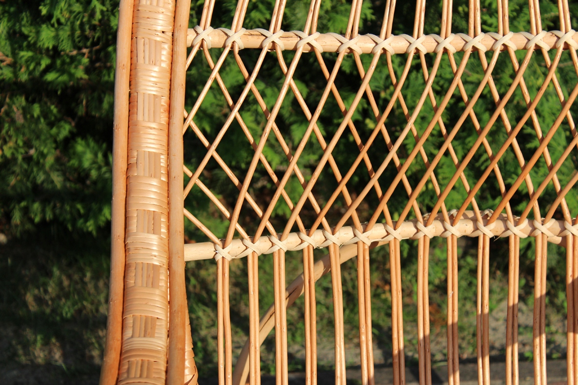 Wiklinowy fotel bujany POLSKI fotel NA PREZENT Głębokość mebla 49 cm