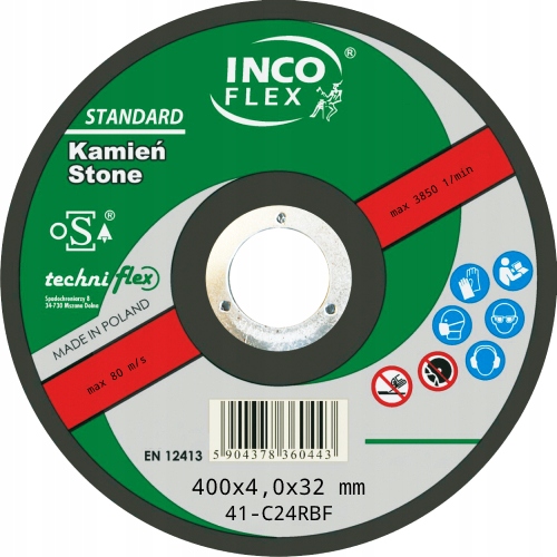 400x4,0x32 Řezací kotouč na betonu a kámen Incoflex Komplet 10 ks
