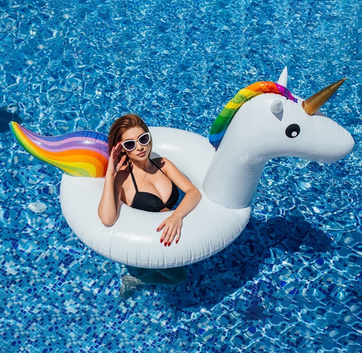 JEDNOROŻEC MATERAC DMUCHANY DO PŁYWANIA 175cm XXL Wysokość 80 cm