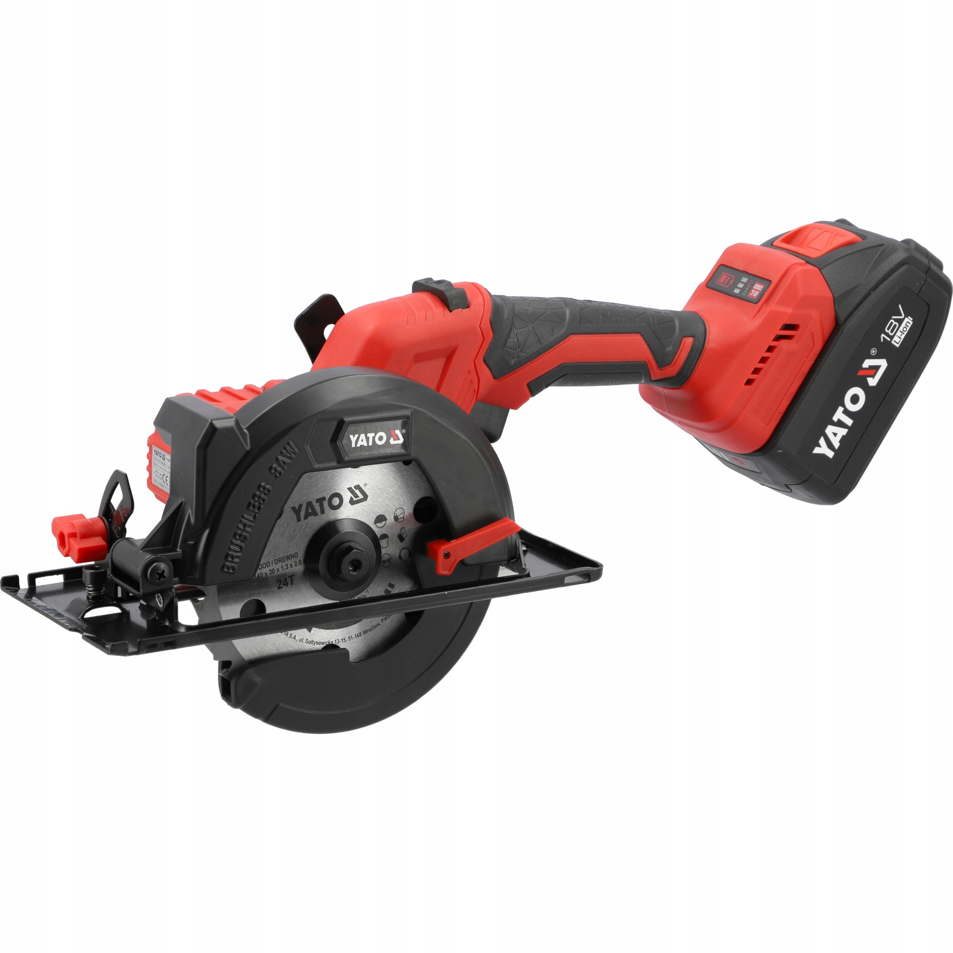 Aku Kotoučová Pila 18V 2 Akumulátory 4AH Řezání 51 MM 6150RPM Yato