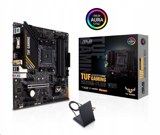 Asus Tuf Gaming A520M-PLUS Wifi soc.AM4 A520 DDR4 mATX M.2 D-Sub Hdmi Dp…