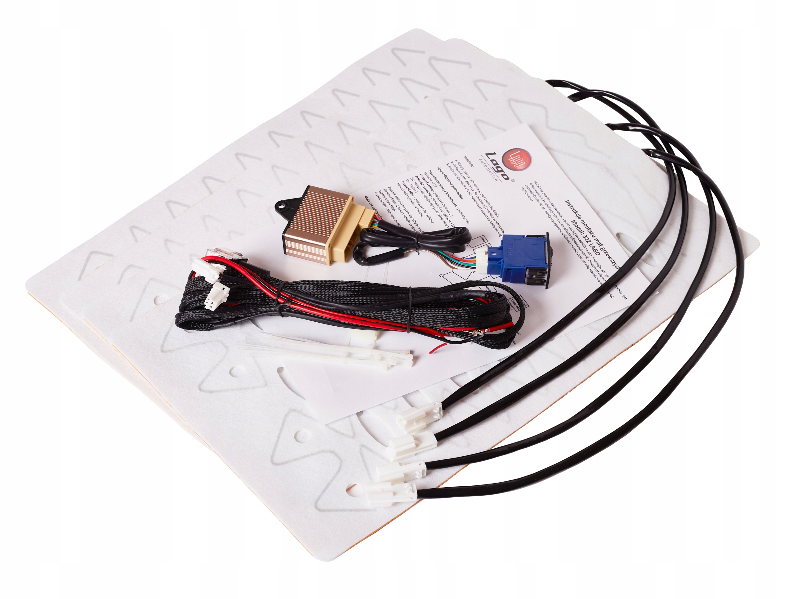 Podgrzewanie foteli MATY grzewcze KOMPLET 12V 120W Marka Lago