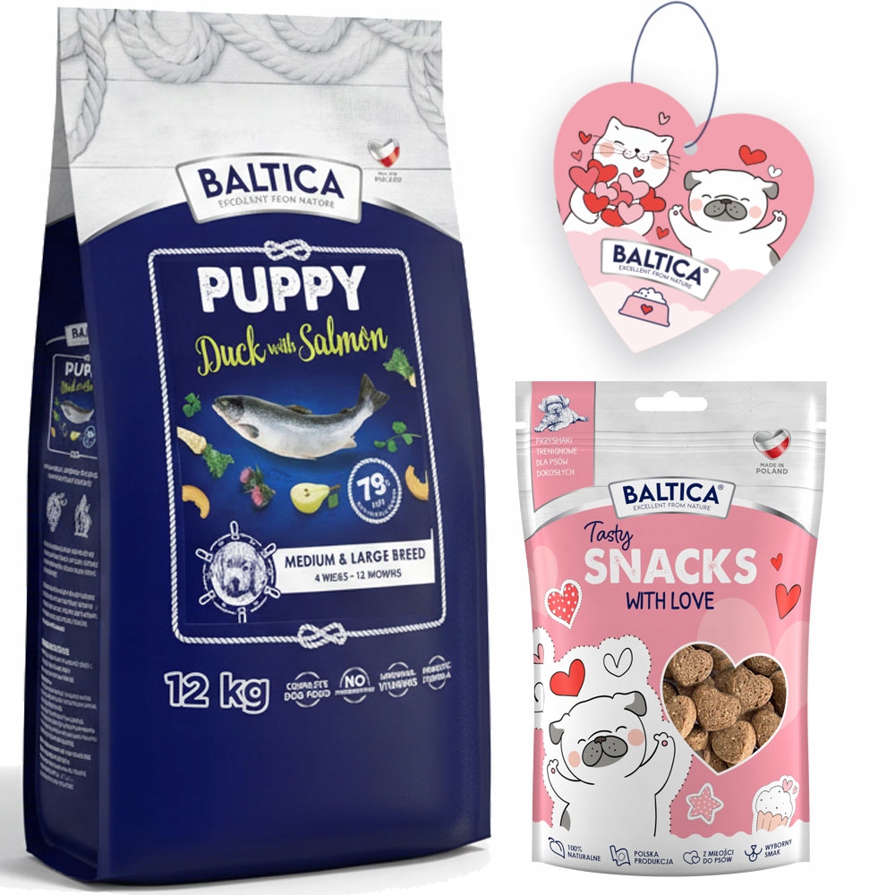 Levně Baltica Puppy Duck & Salmon M/L 12 Kg Kachna A Losos Štěňata Velkých Plemen