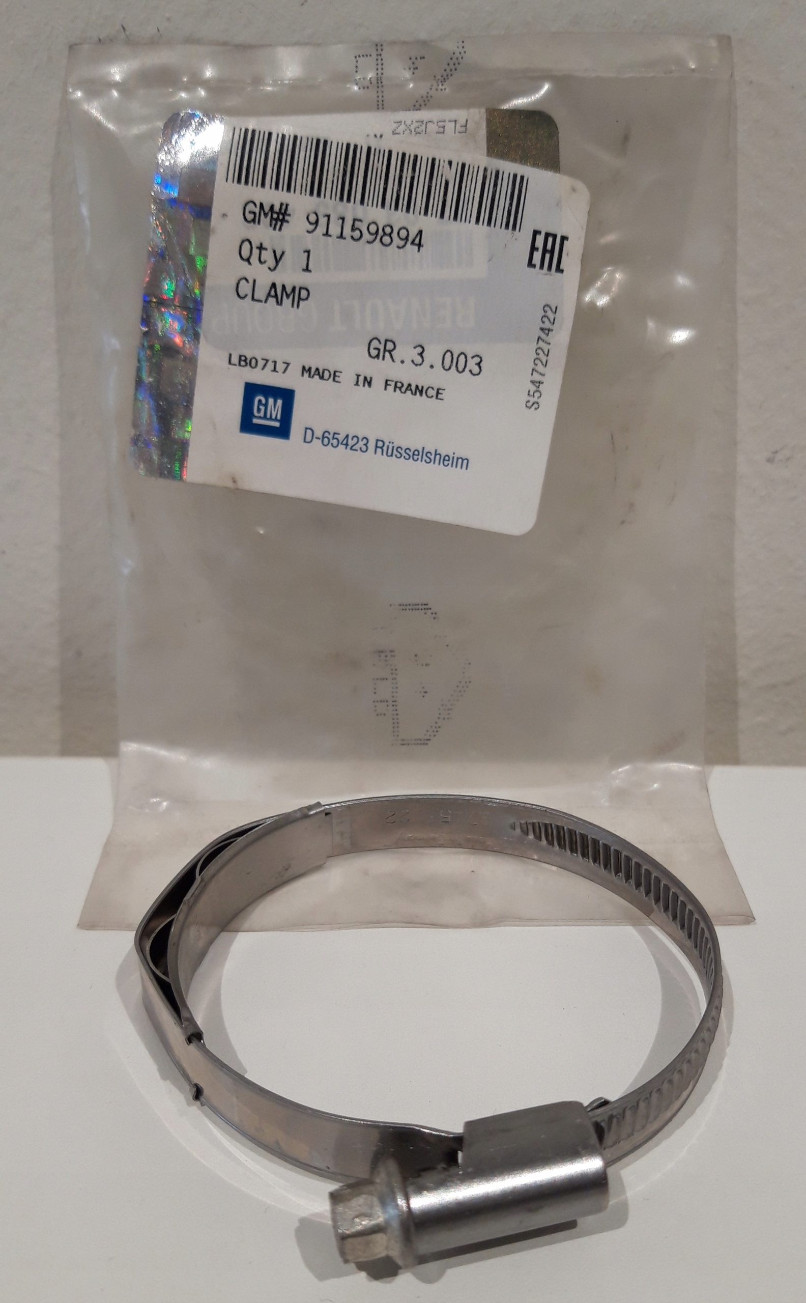 Opaska rury wlewu paliwa Vivaro Trafic 91159894