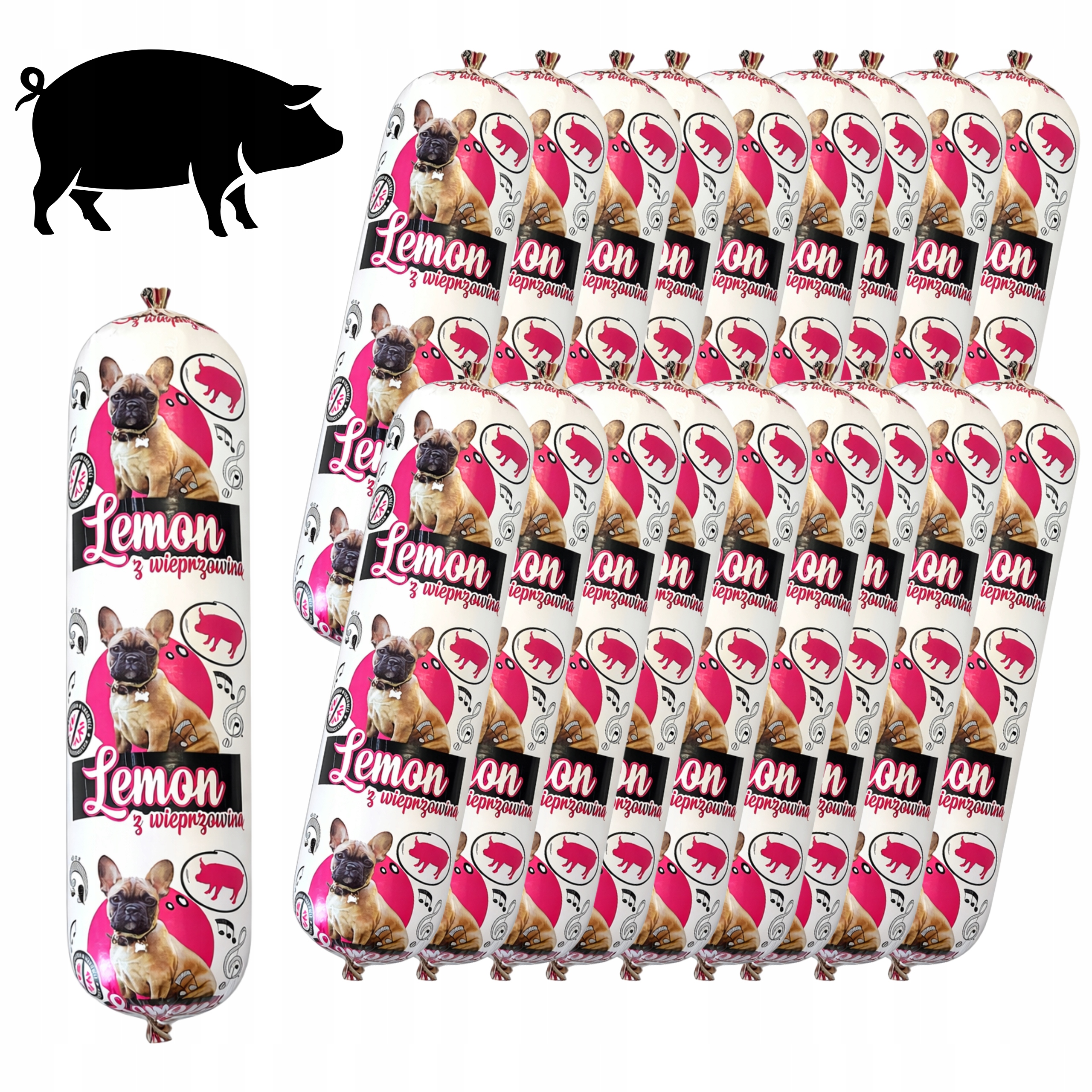 Levně Tyčinka pro psa vepřové maso Lemon 19x1KG 90% krmivo bez chemie