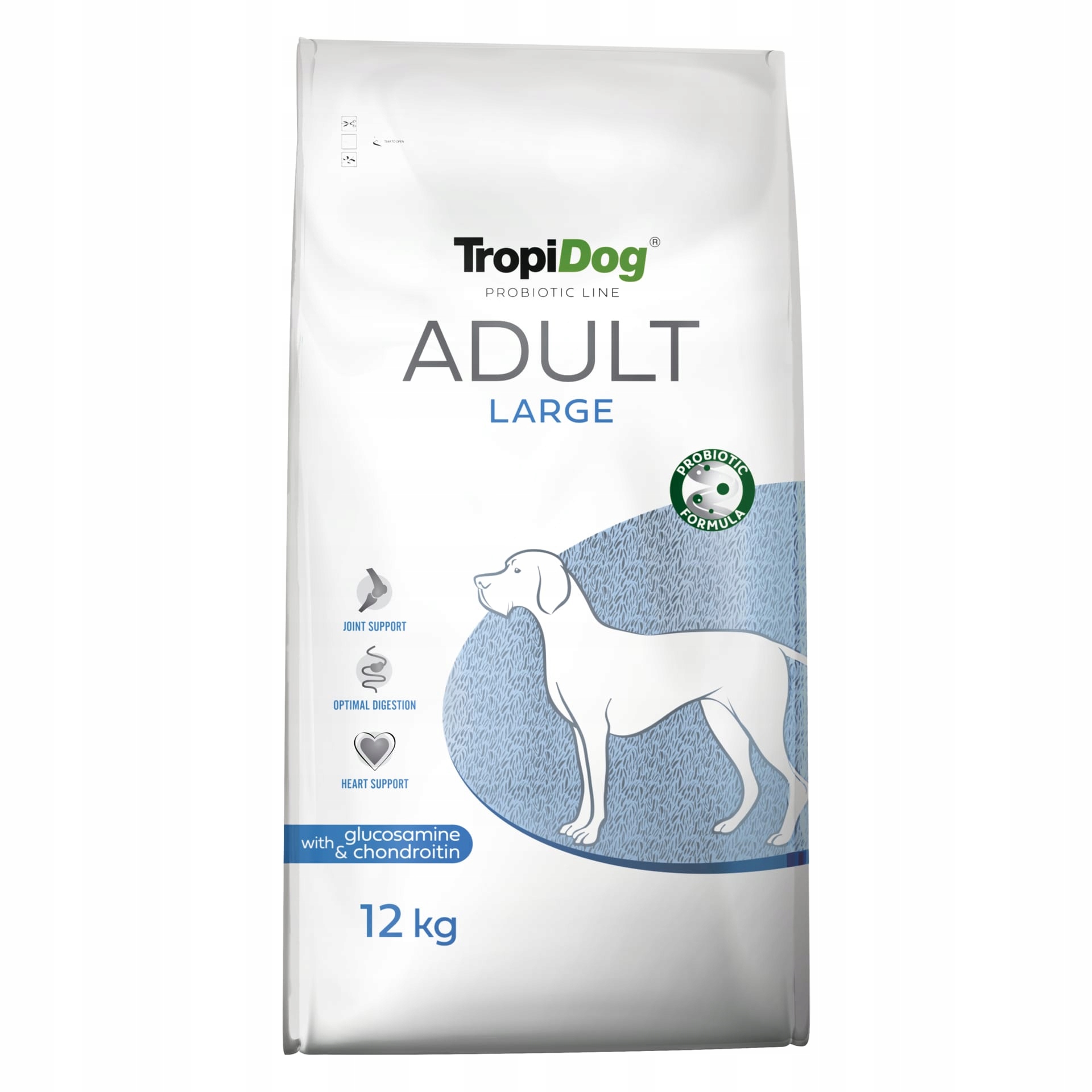 TropiDog Probiotic Karma dla psa z formułą probiotyczną dorosły pies 12kg