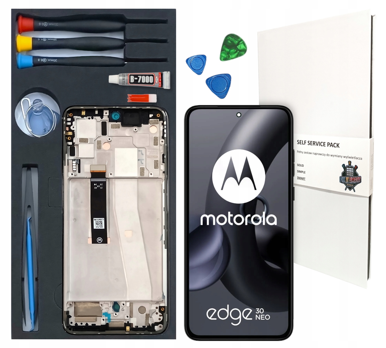 LCD Displej Pre Motorola Edge 30 Neo Originál Zila Rámik Sada XT2245