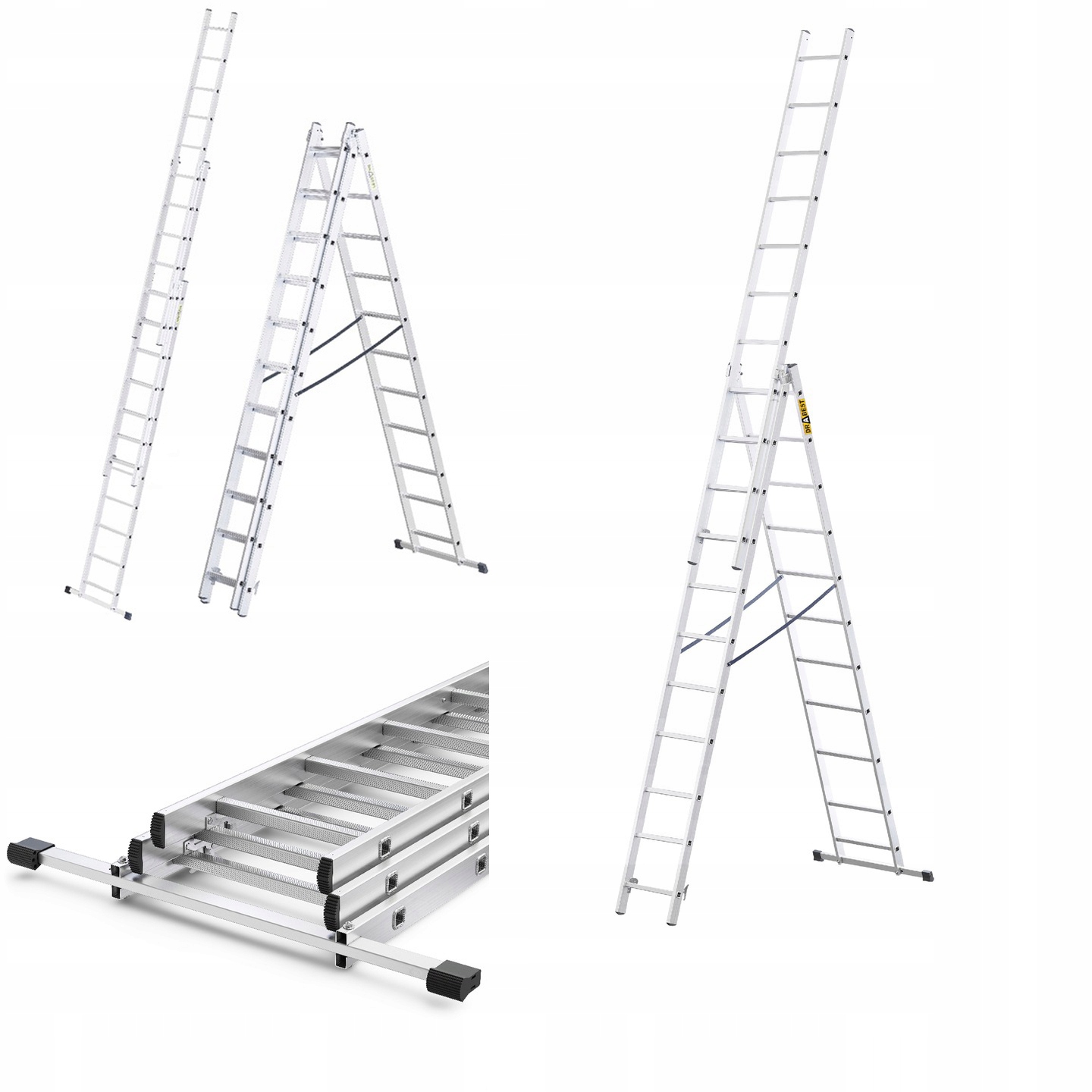 Žebřík 3x11 multifunkční Home Drabest 150 kg