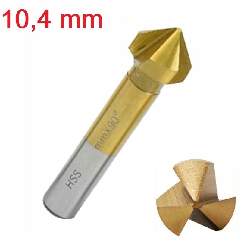 

Frez pogłębiacz stożkowy fazownik Hss 10,4 mm 90st