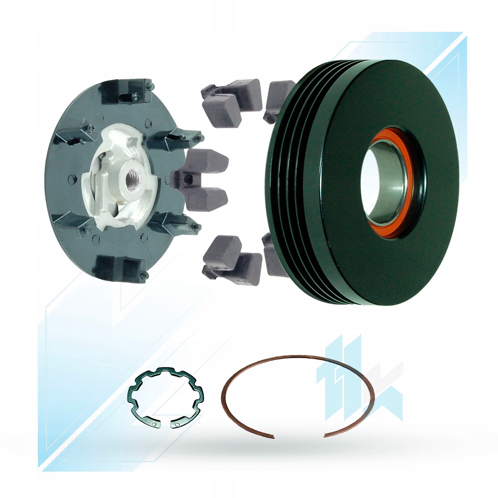 SPRZĘGŁO SPRĘŻARKI klimy BMW 520d M47N2 E60 LCI Numer katalogowy części 110D7E7404