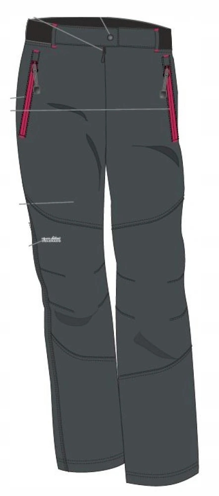 Dámské trekingové kalhoty High Colorado X-Treme Adrenalin šedá 15226/XL
