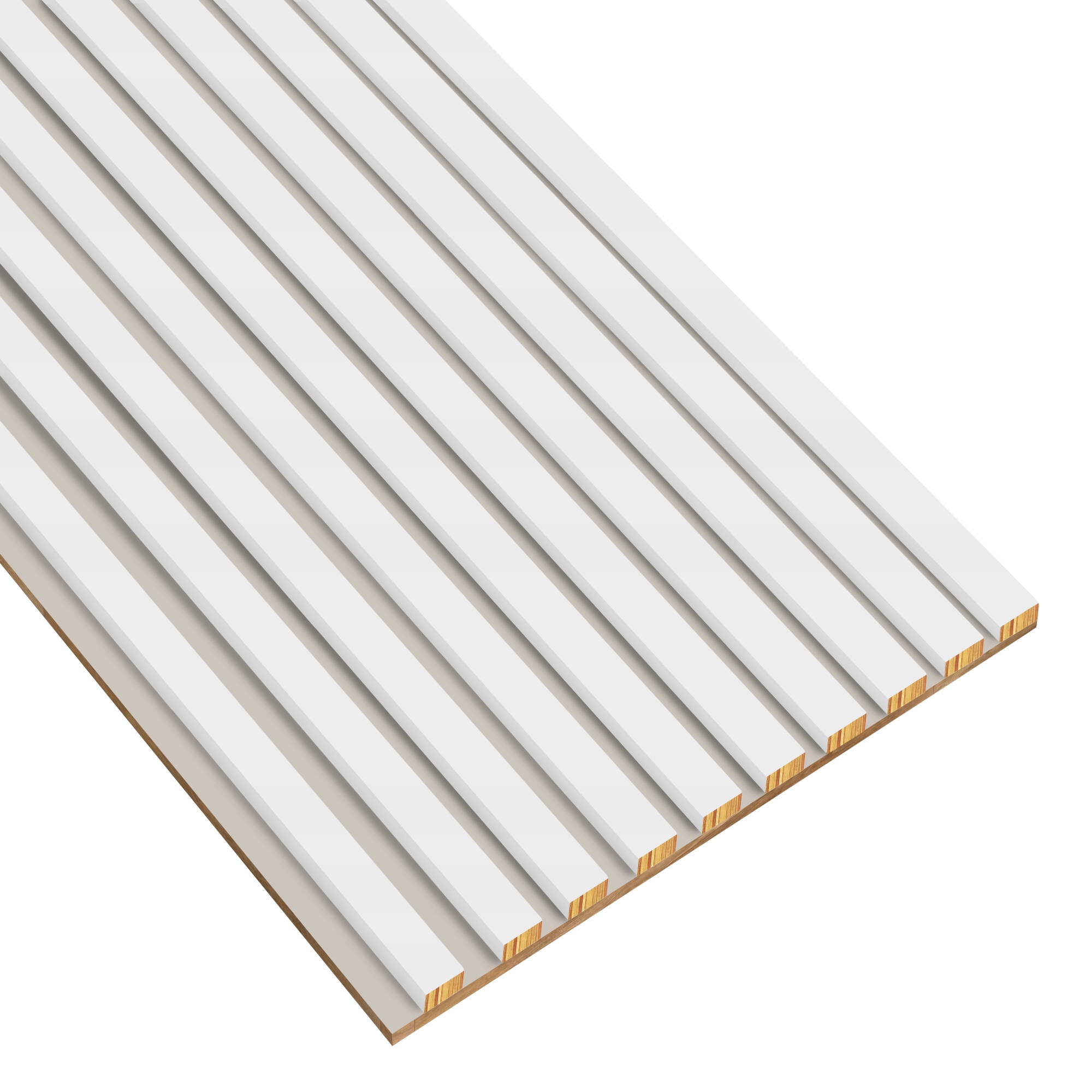 Lamele Na Kašmírové Desce 51,5x275 Nástěnný Akustický Panel Bílá Barva Capri