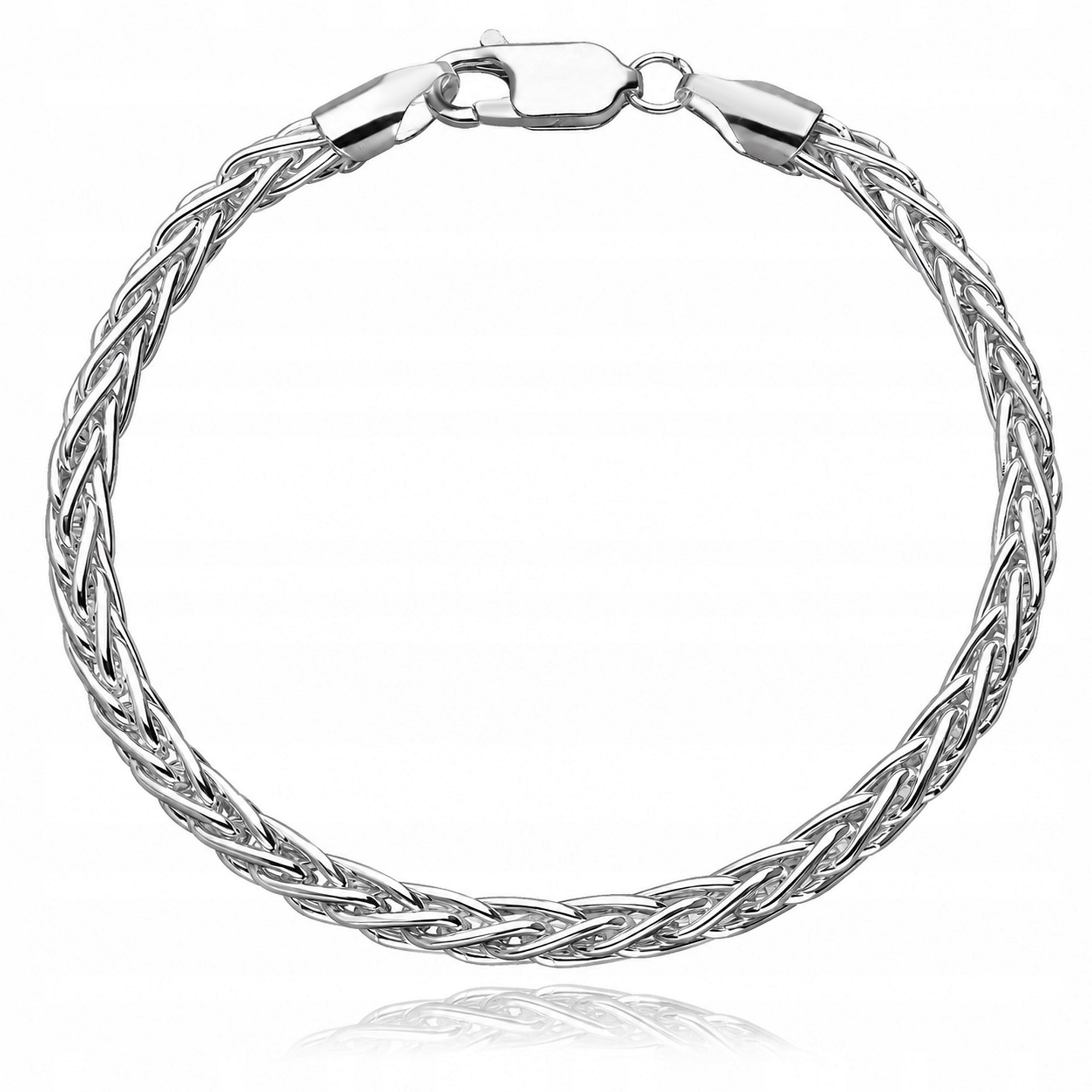 Stříbrný náramek 925 Spiga Klas Lisi Ocas pánský 18,5 cm