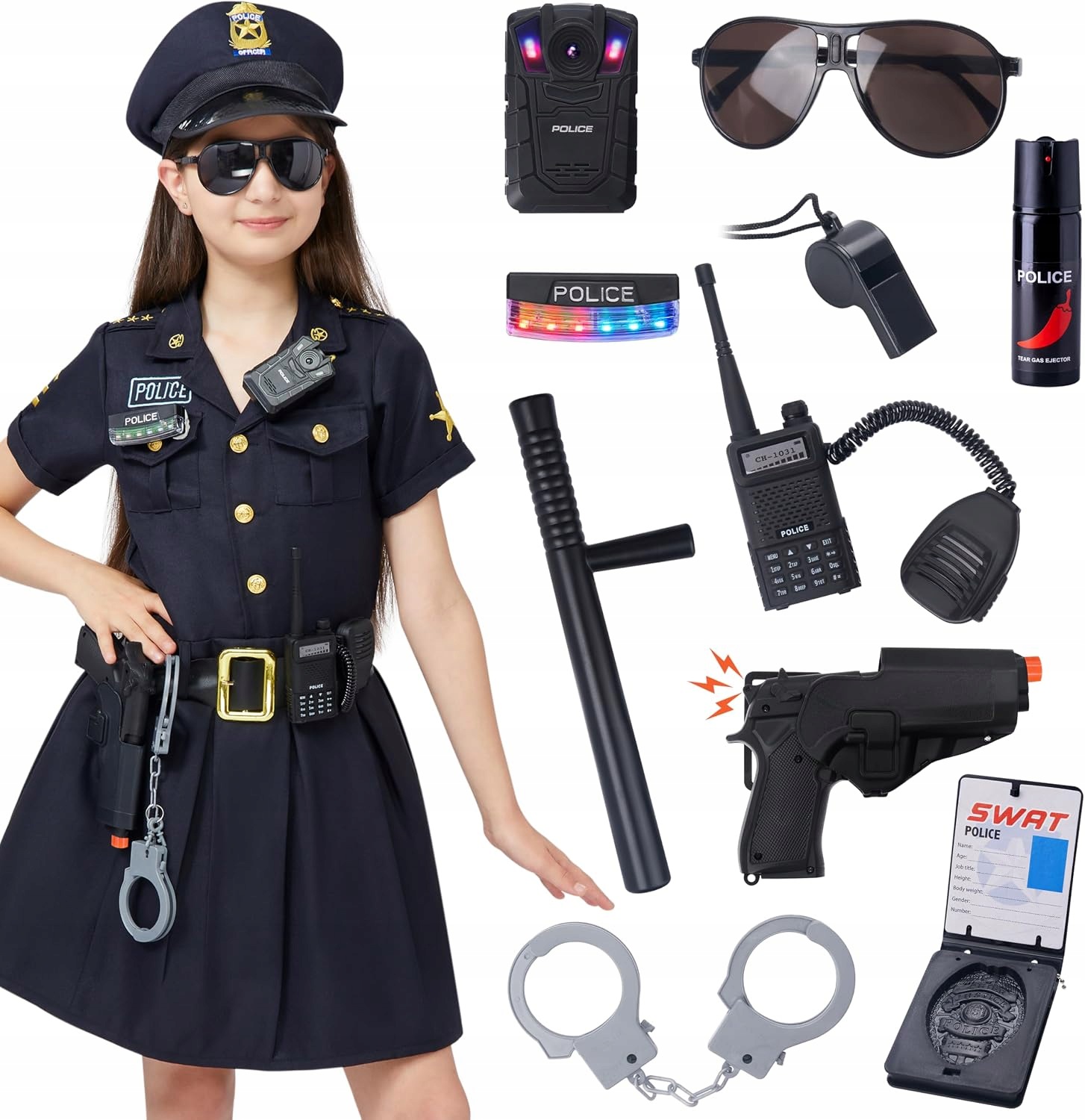 Kostium policjantki dla dziewczynki Rozmiar 10-12 lat