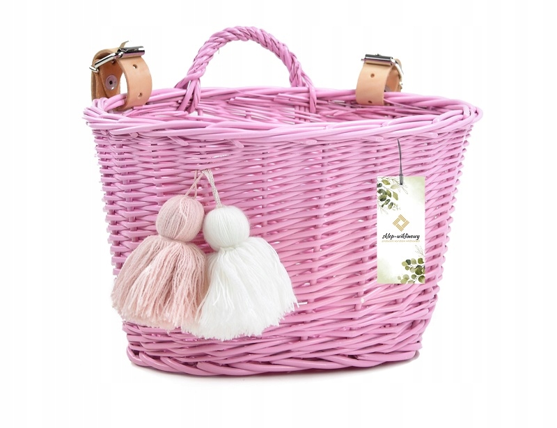 Mini koszyk rowerowy dla dzieci Koszyczek na rower dziecięcy Polska Wiklina