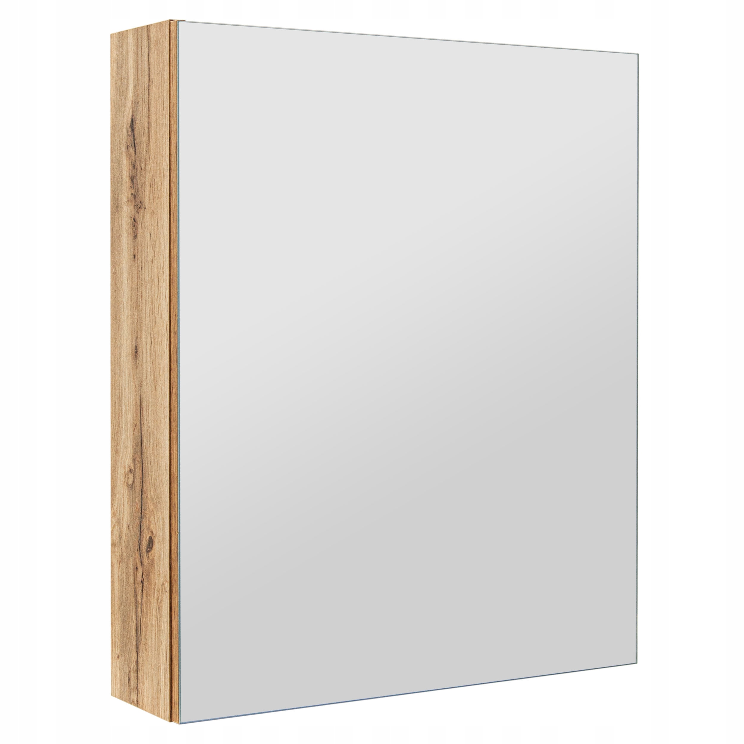 SZAFKA ŁAZIENKOWA Z LUSTREM LUSTRZANA WISZĄCA DO ŁAZIENKI DĄB WOTAN 50 cm