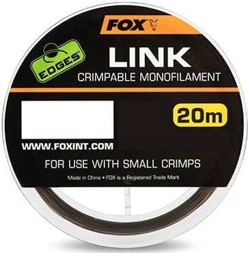 Fox Edges Mono Link Khaki Crimpable 0.64mm 35lbs 20m