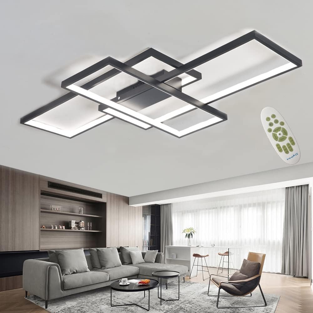 Moderná stropná Led lampa Mqw – Diaľkový Ovládač Nastavenie Farebnej Teploty Svetla