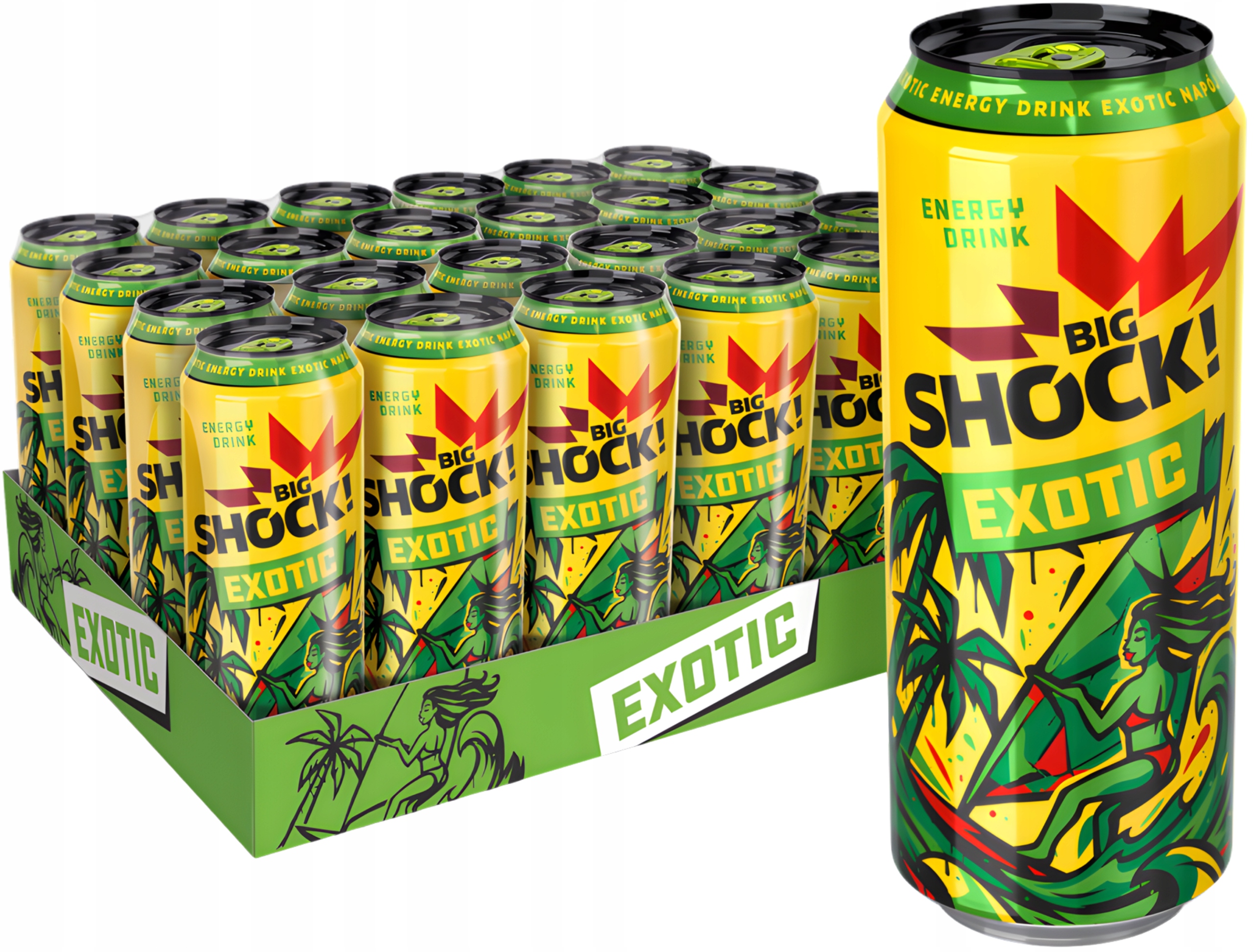 Big Shock! Exotic energetický nápoj sycený 24×0,5l