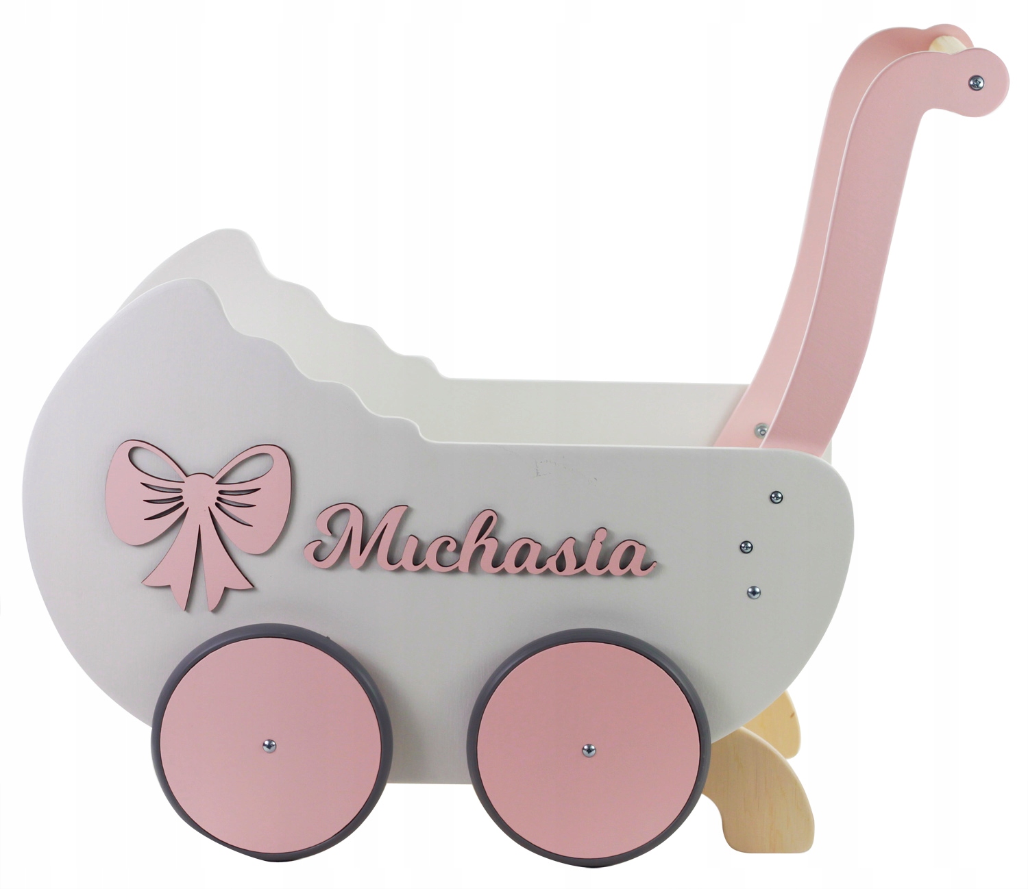 drew WÓZEK DLA LALEK + IMIĘ dekory POŚCIEL stopery Elementy zestawu wózek stopery (podpórki) dekory imię komplet pościeli