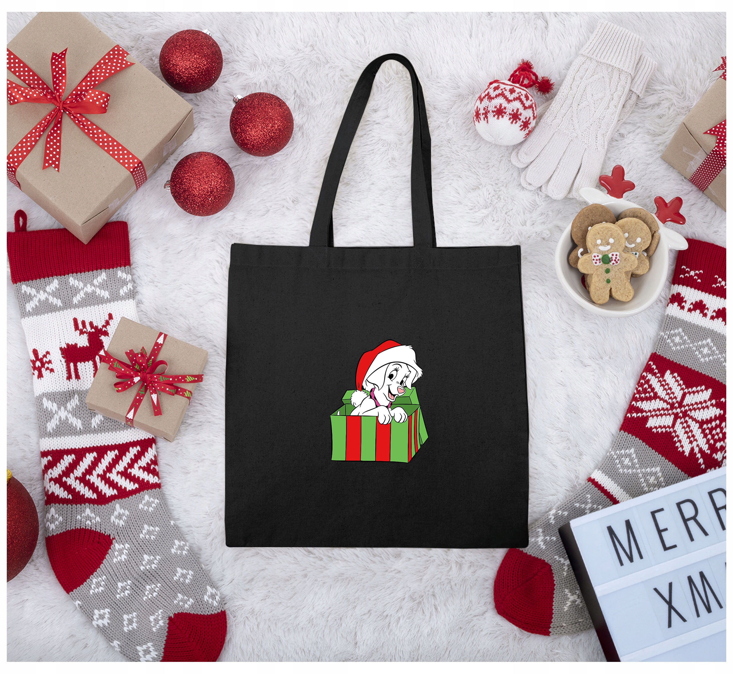 Torba Świąteczna na zakupy Dalmatyńczyk Torebka Shopper na Ramię EKO Stan opakowania oryginalne