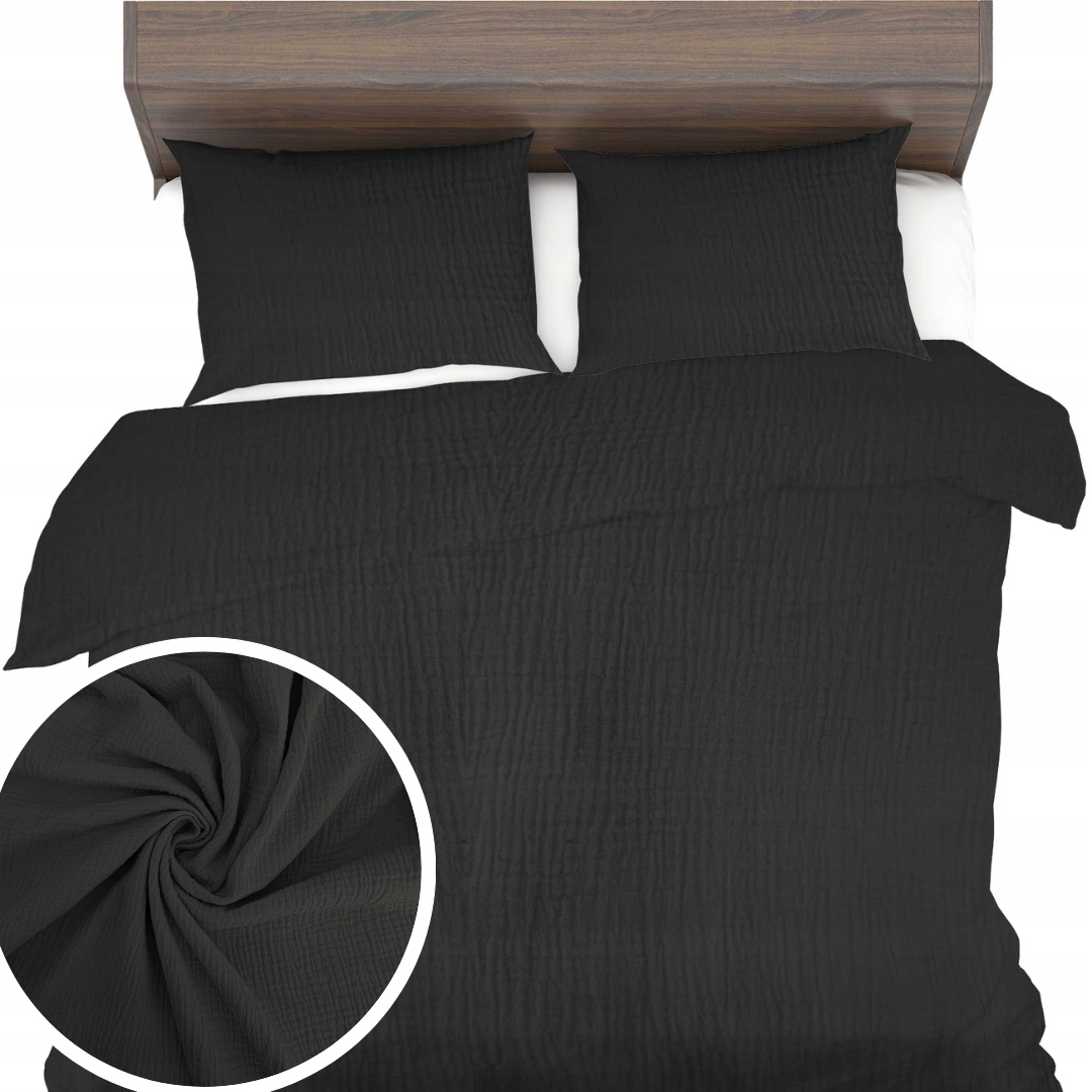 Povlečení Mušelín 160x200+2x70x80 Přírodní Elegantní struktura Antialergická