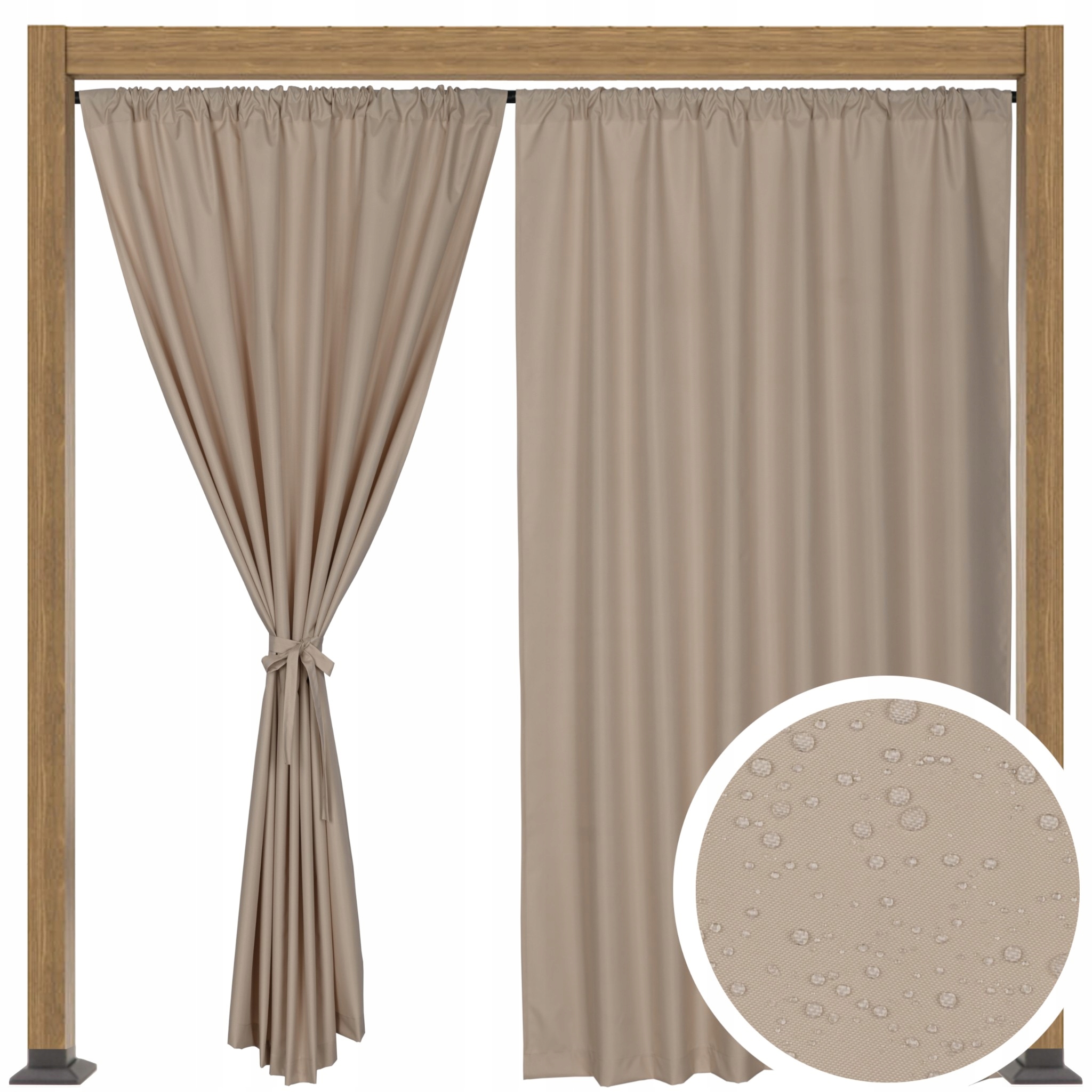 ZASŁONA TARASOWA OGRODOWA ZASŁONY TARASOWE OGRODOWE T 155x200 jasnobeżowa