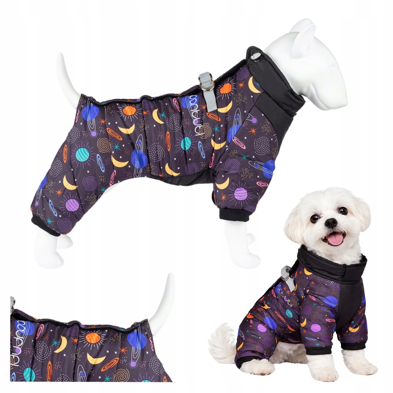 Kombinéza Pro Psa Se Zapínáním Na Vodítko Zimní Teplá Lehká Odin Space S