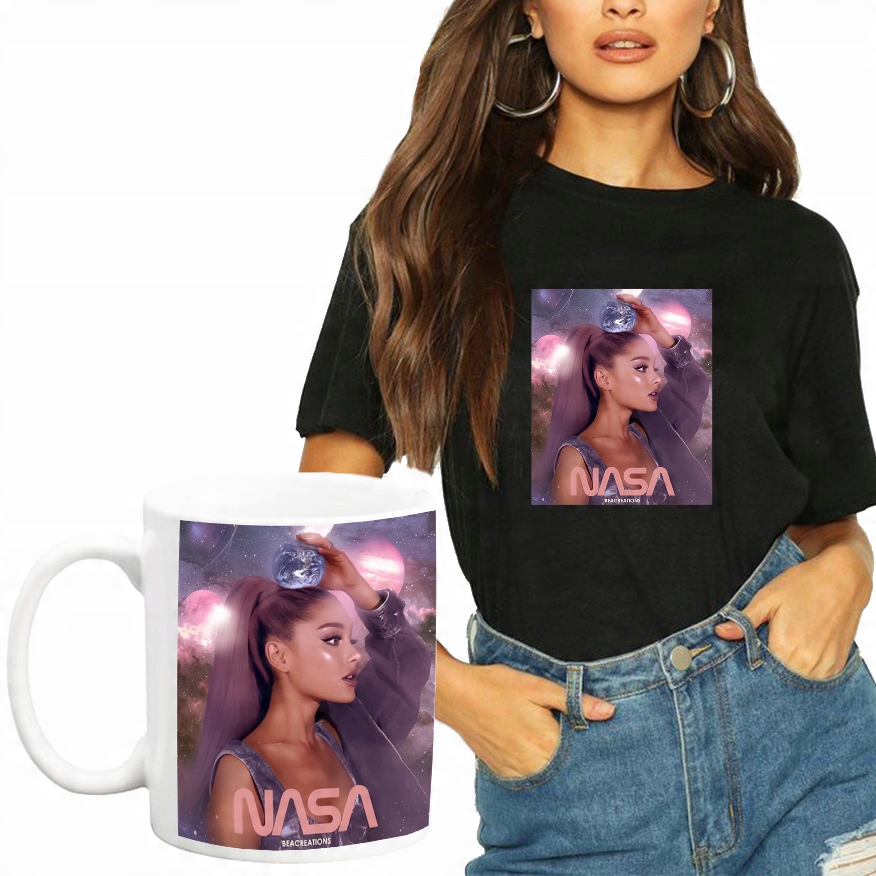 

Zestaw Kubek Koszulka Ariana Grande Nasa Xs
