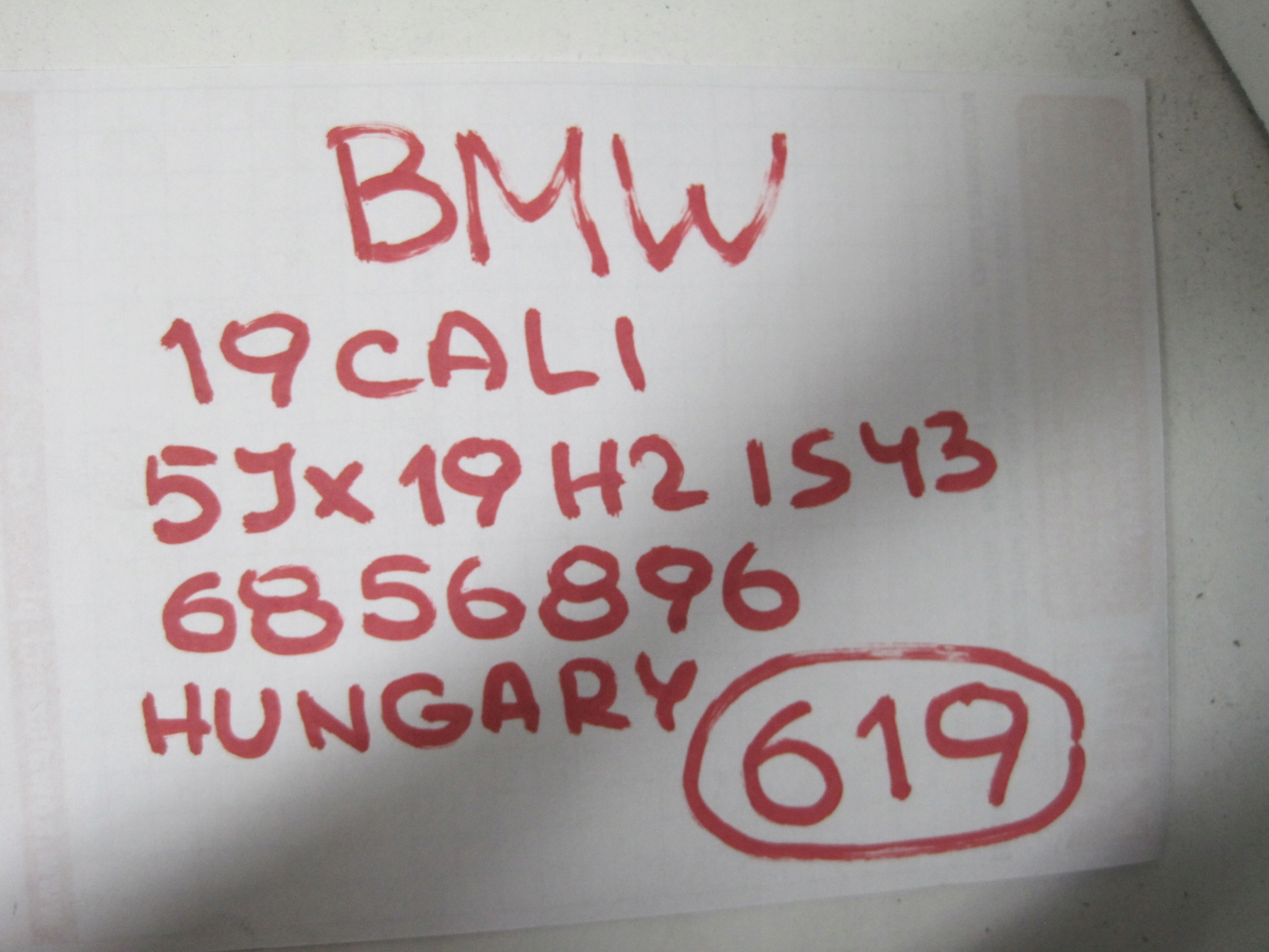 disk BMW I3 I01 R19 M 6856896 NR 619