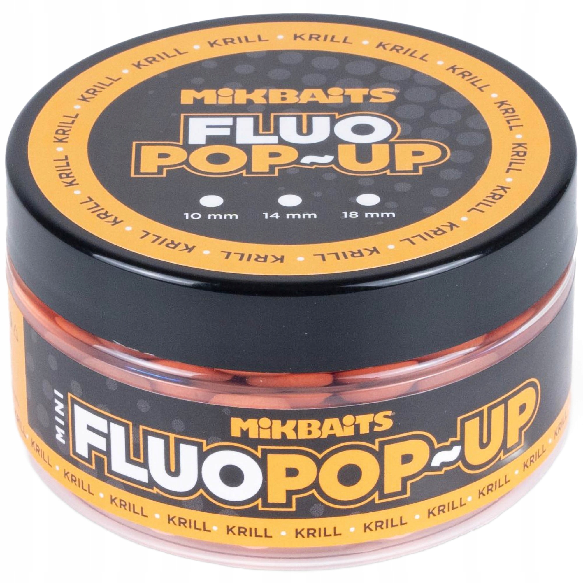 Kulki MikBaits Mini Fluo Pop Up 100ml Krill 10mm