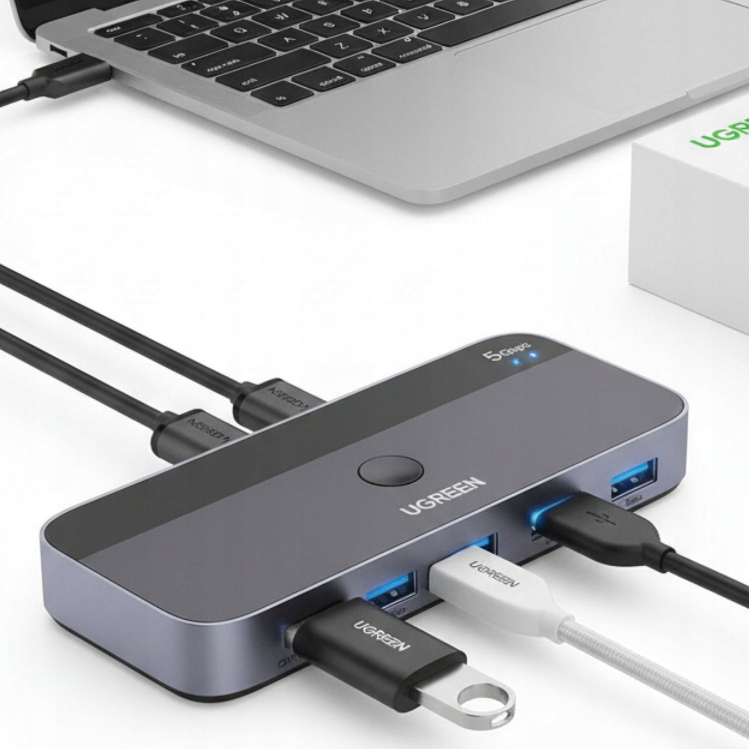 Rozbočovač Usb-c Ugreen Switch Usb-a x3 Usb-c 5Gb/s 2 x kabel Usb-a 1,5 m