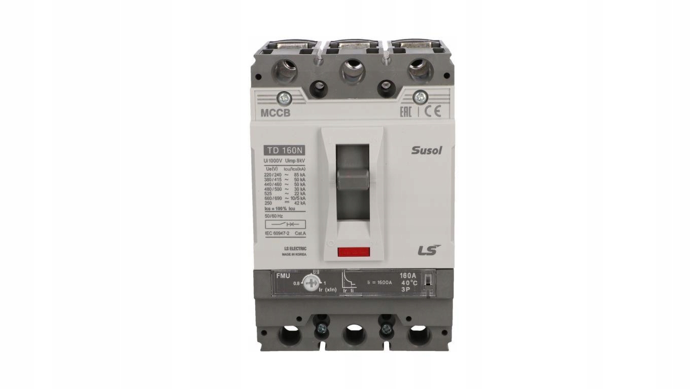 Wyłącznik mocy 160A 3P 50kA kompletny TD160N Fmu 160A 3P