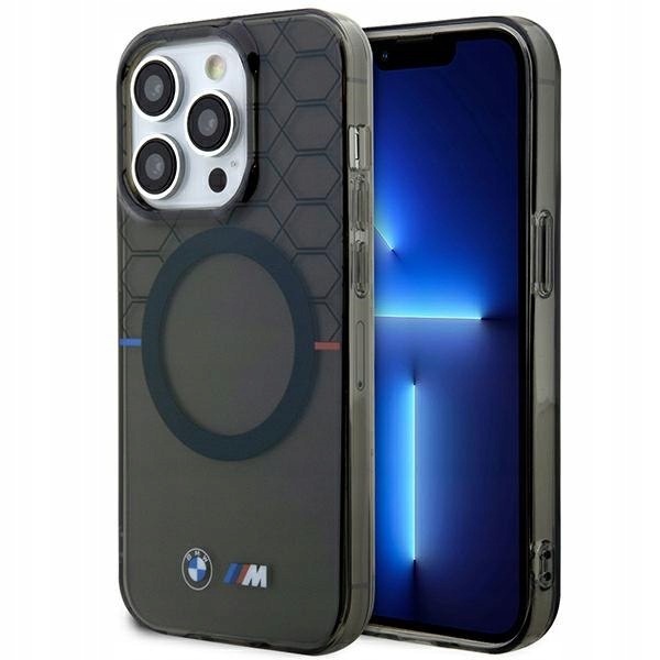Etui Bmw BMHMP13XHGPK iPhone 13 Pro Max 6.7" szary/grey Pattern MagSaf