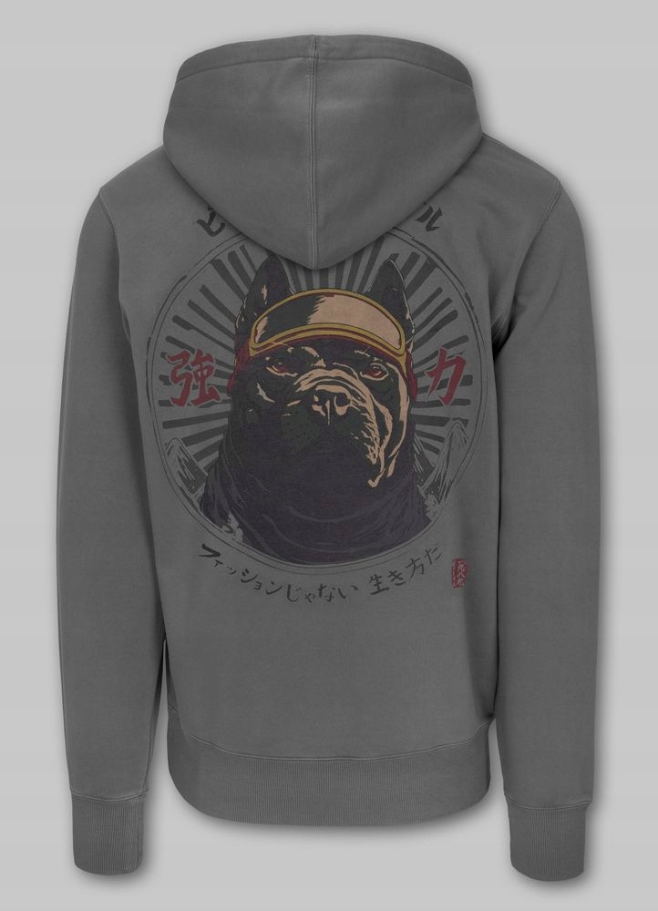 Pánská Mikina s kapucí Pitbull Bavlněná Klokanka Oversize Washed Mt Fuji