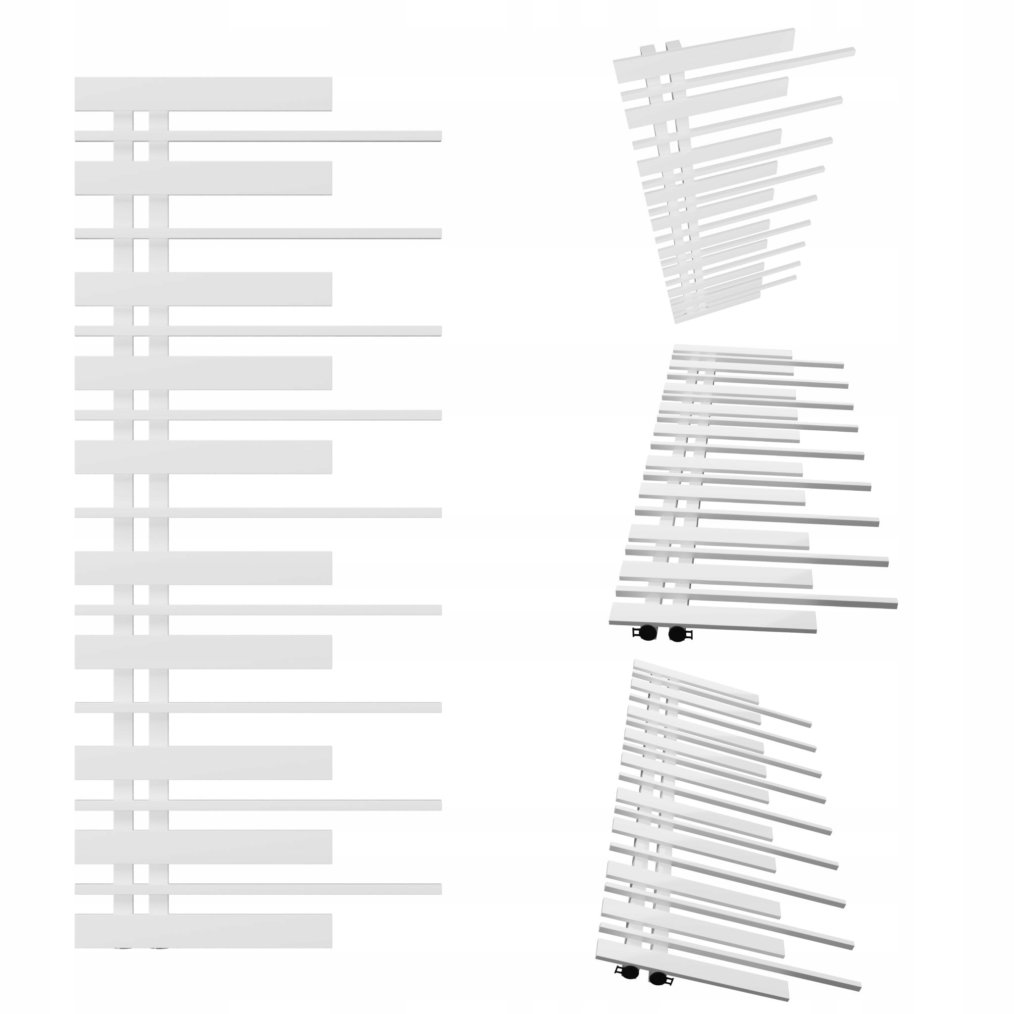 Dekorativní radiátor Piano Levý 1280x570 Bílý Lesk