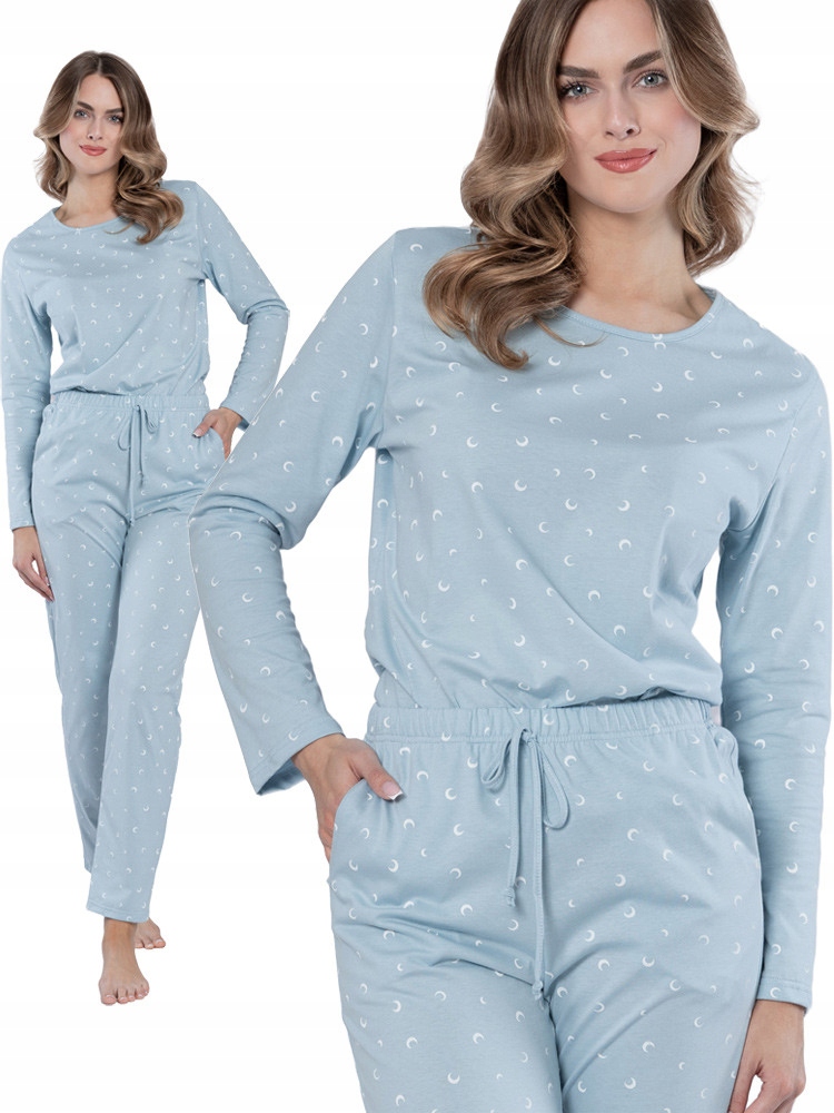 Leveza Marta lazurowa piżama damska styl i komfort M