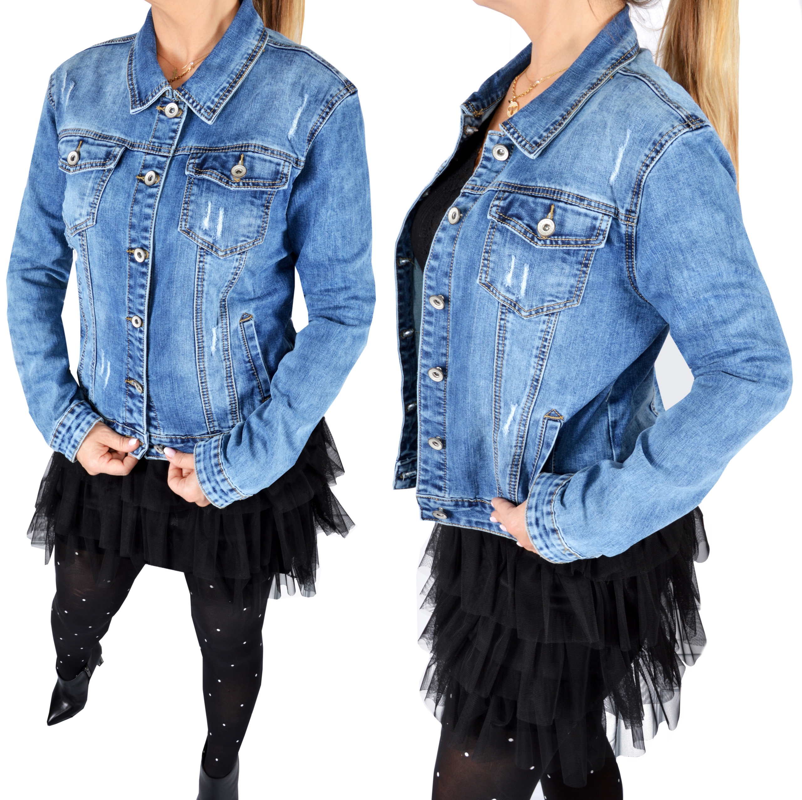 

Katana Kurtka Jeans Klasyczna Jeansowa Plus Size