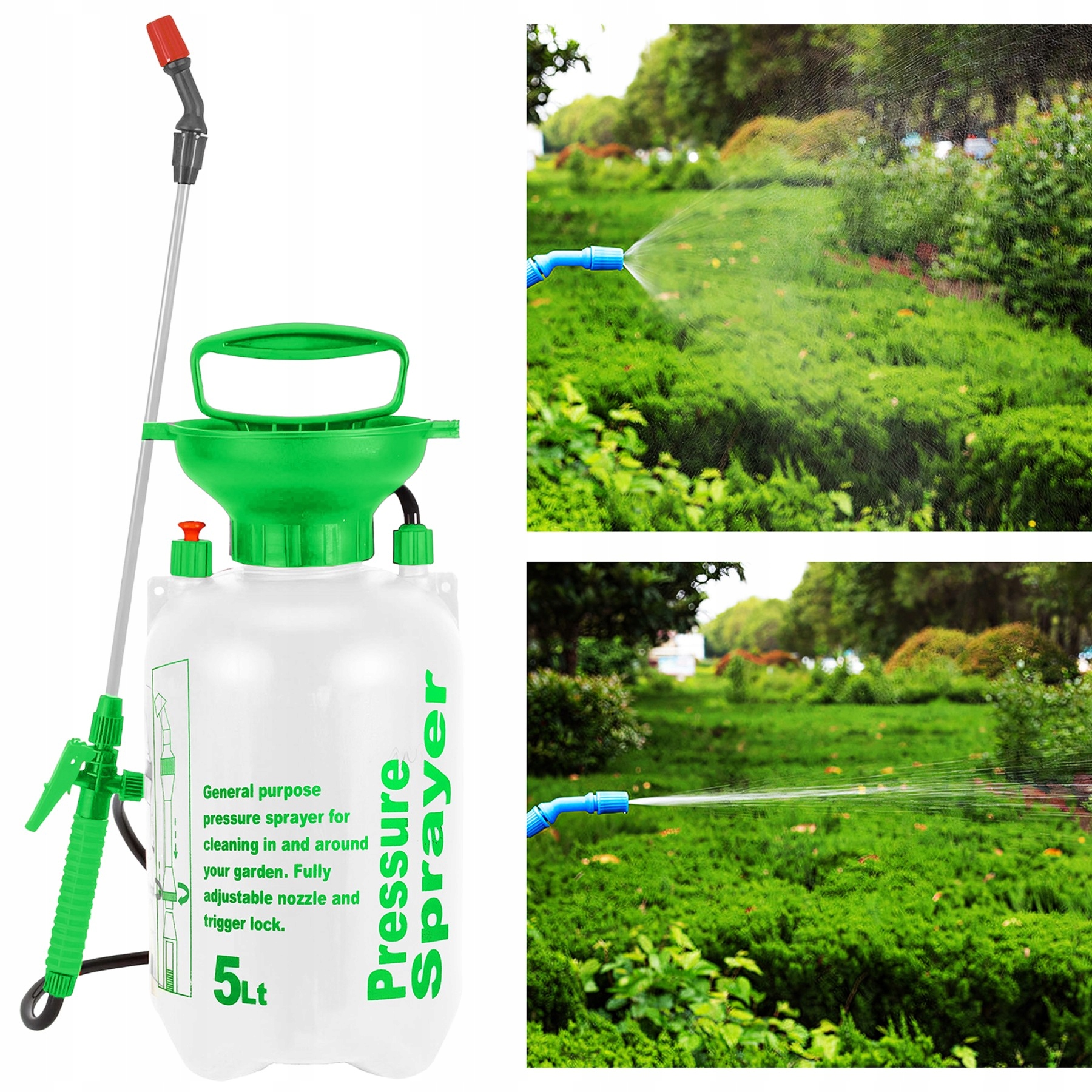 OPRYSKIWACZ CIŚNIENIOWY 5L LANCA OGRODOWY CIŚNIENIOWY RĘCZNY SPRYSKIWACZ Długość lancy 41 cm