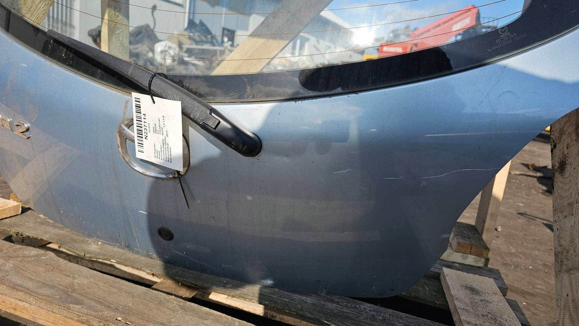 trunk door boot blue MAZDA 2 II DE 5D