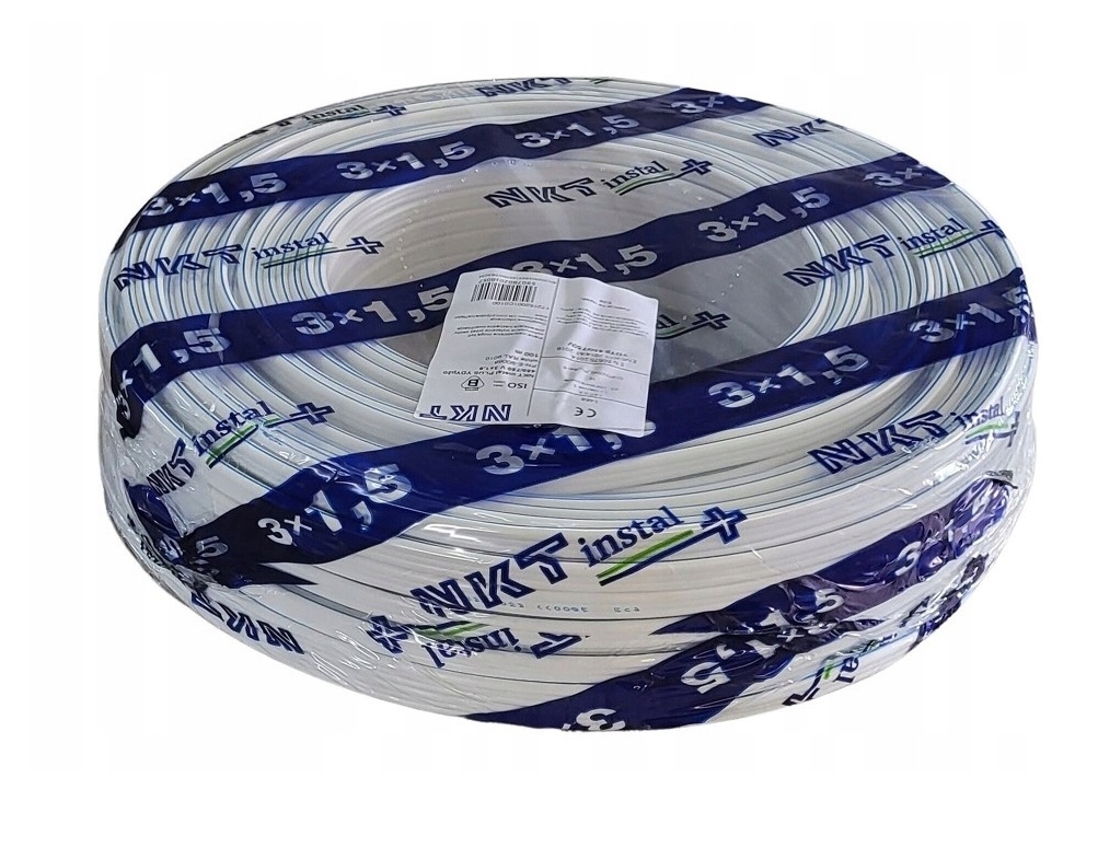 Kábel plochý YDYp 3x1,5 mm2 450/750 V drôt meď Nkt instal Plus 100 m