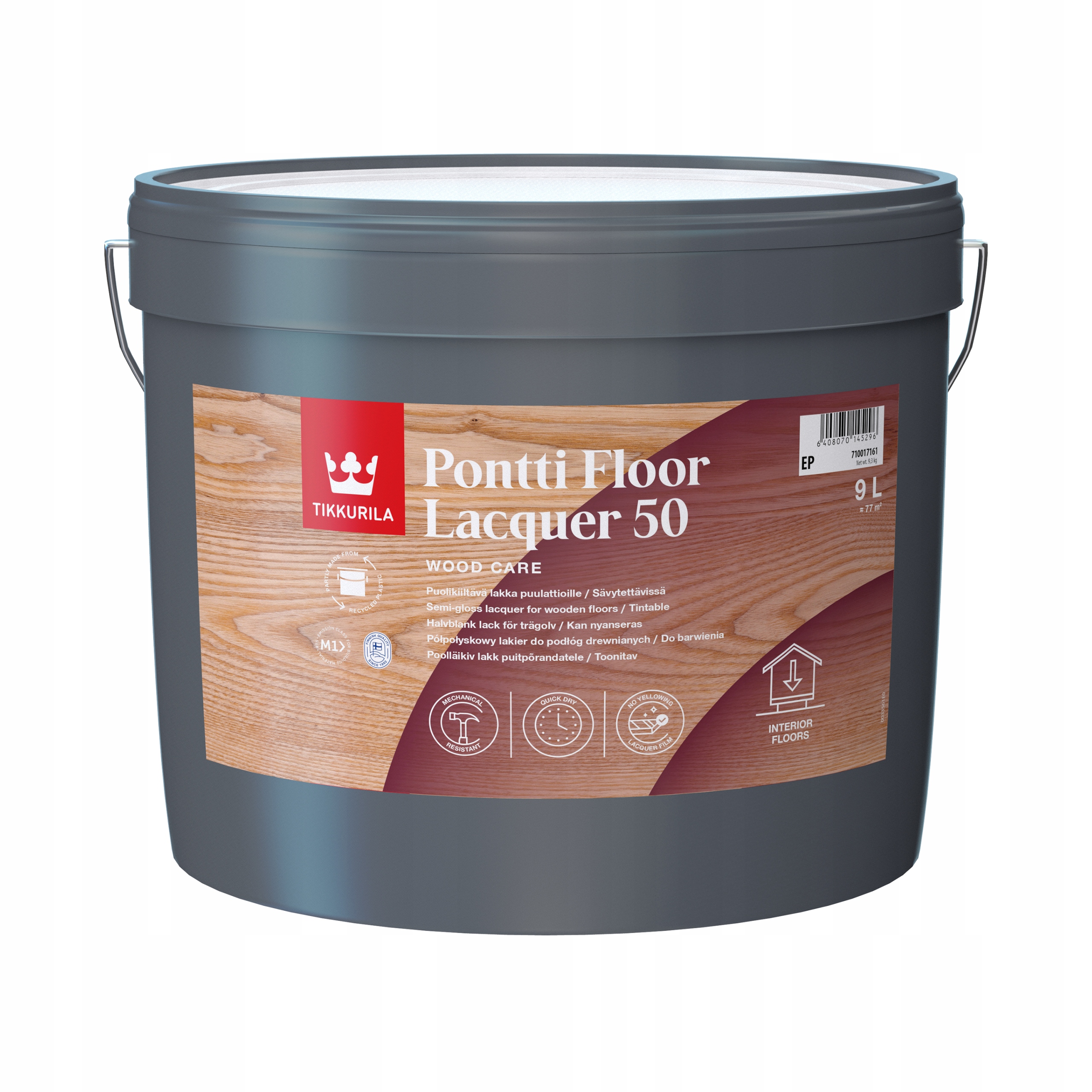 Lak na dřevo, na podlahy Tikkurila Pontti Floor Lacqure 50 9L Pololesk