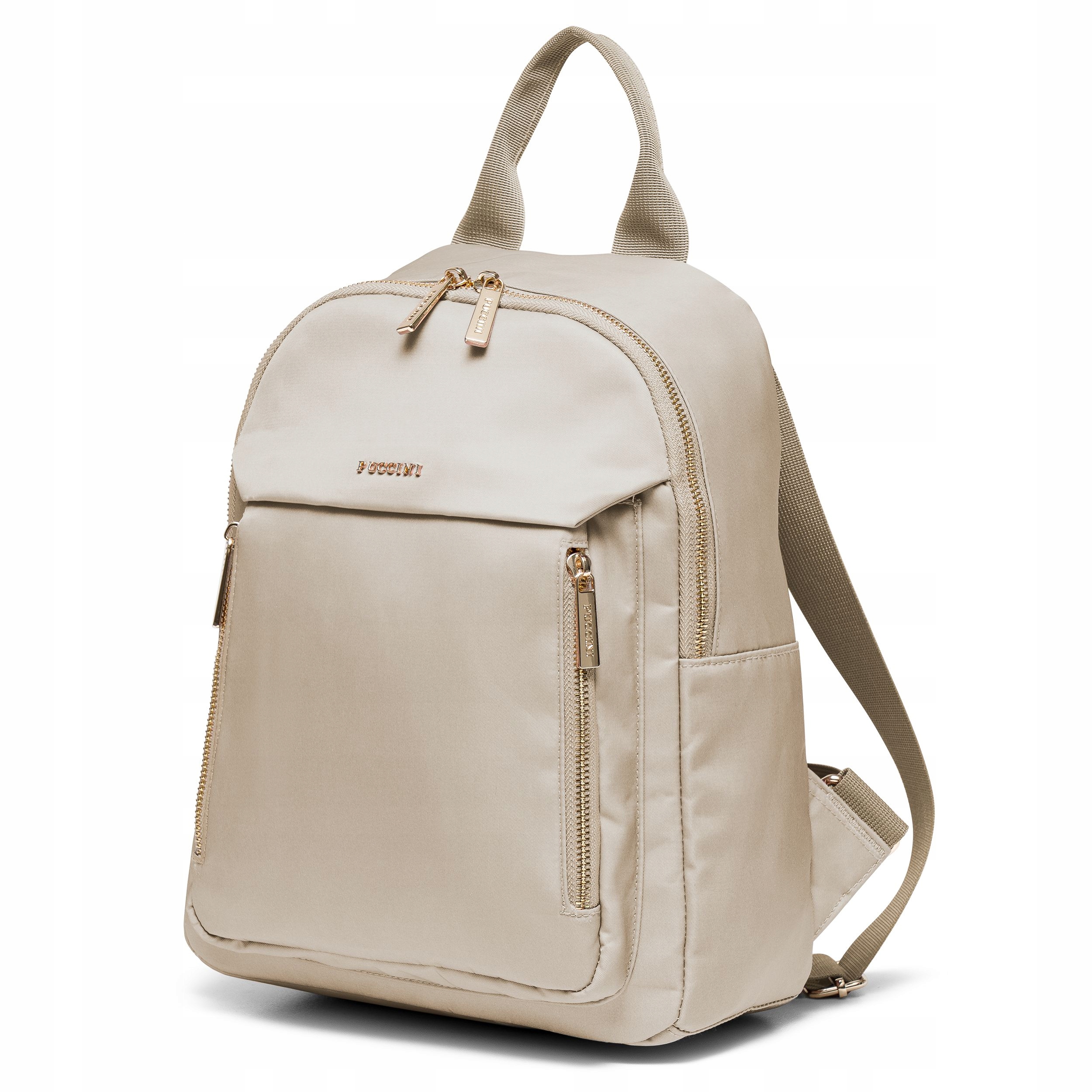 Plecak Damski Miejski Szkolny Do Pracy Biura Beżowy Puccini PM9033-6A