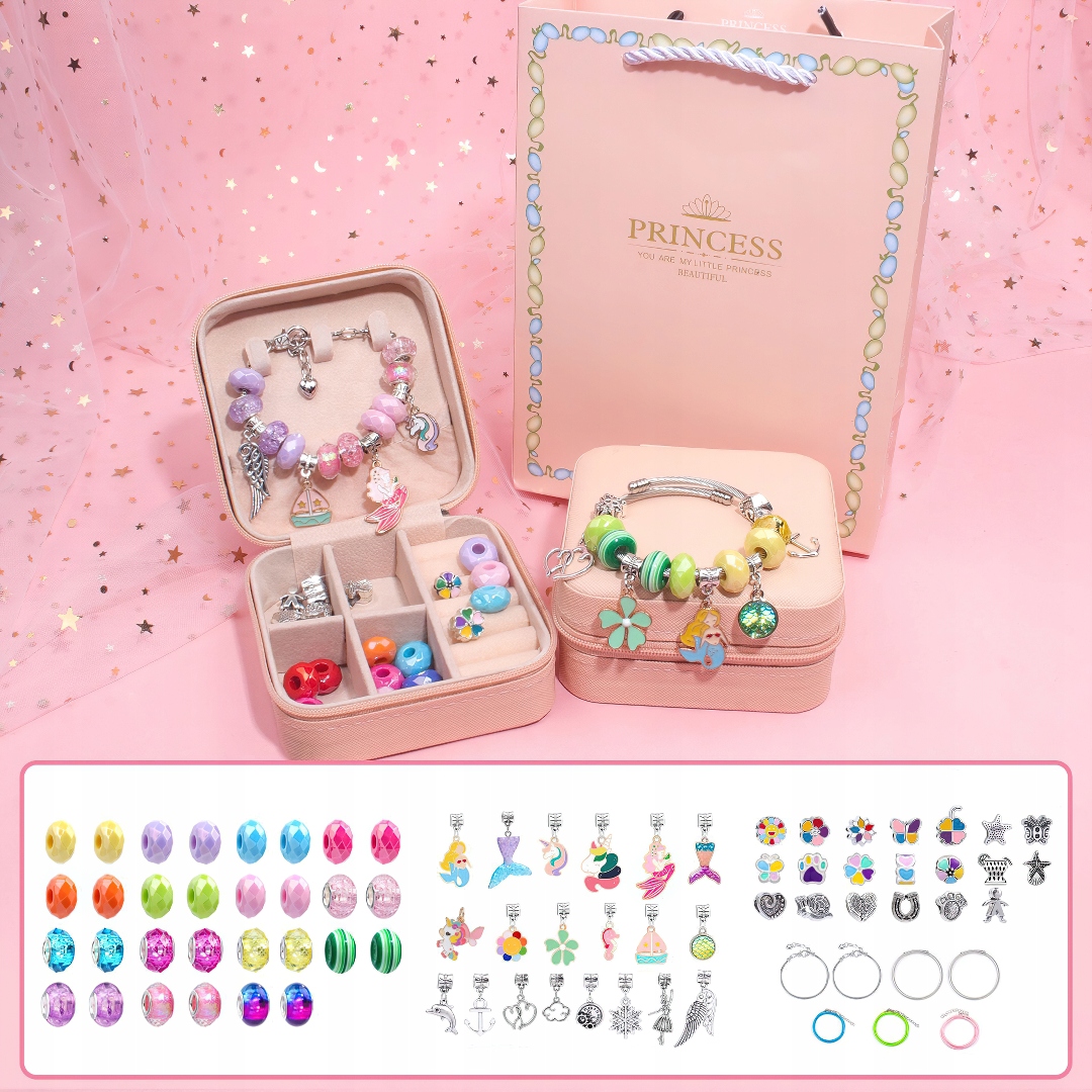 ZESTAW DO ROBIENIA BRANSOLETEK NASZYJNIKÓW PREZENT ZAWIESZKI KORALIKI