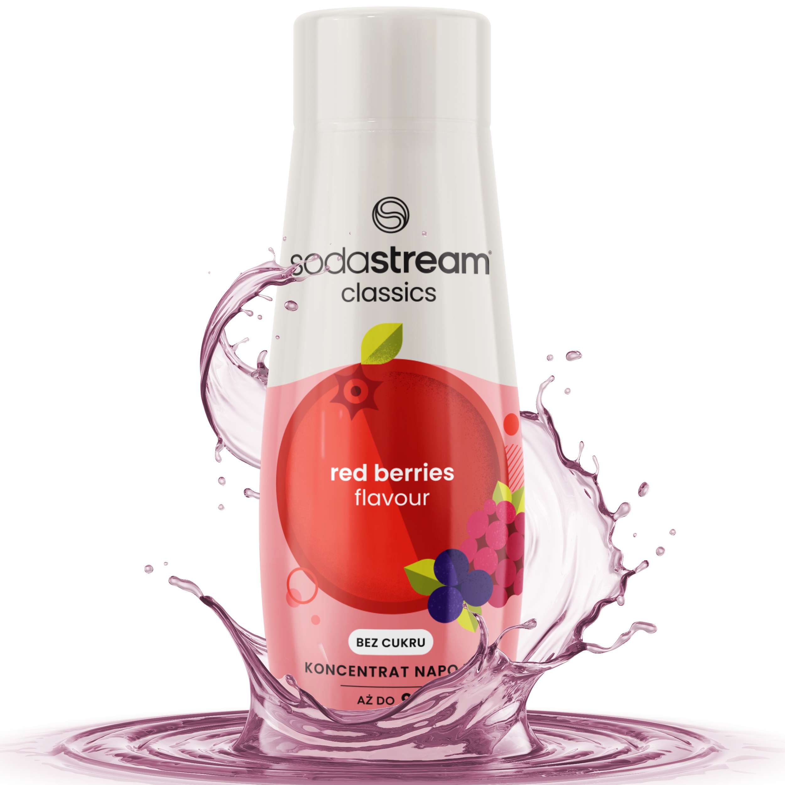 KONCENTRAT SYROP DO SATURATORA SODASTREAM OWOCE LEŚNE 9L BEZ CUKRU 440ML