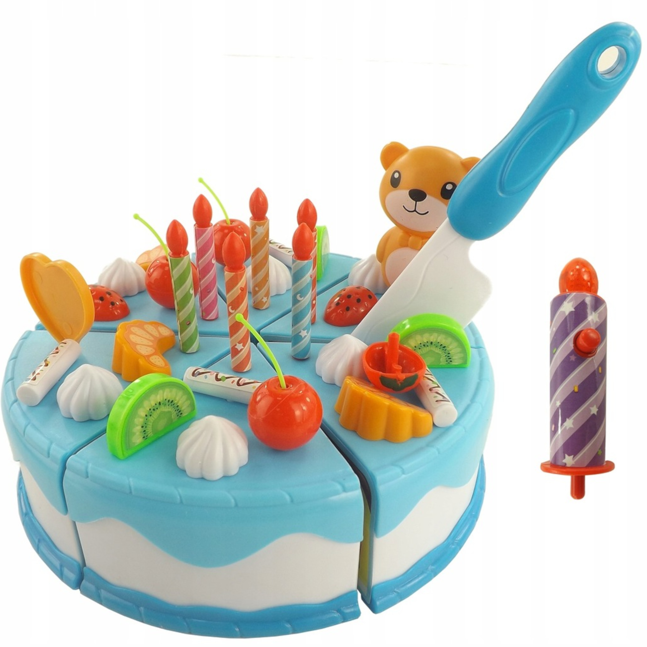 Tort urodzinowy do krojenia na rzepy 80 elementów WD-I58N Marka Luxma