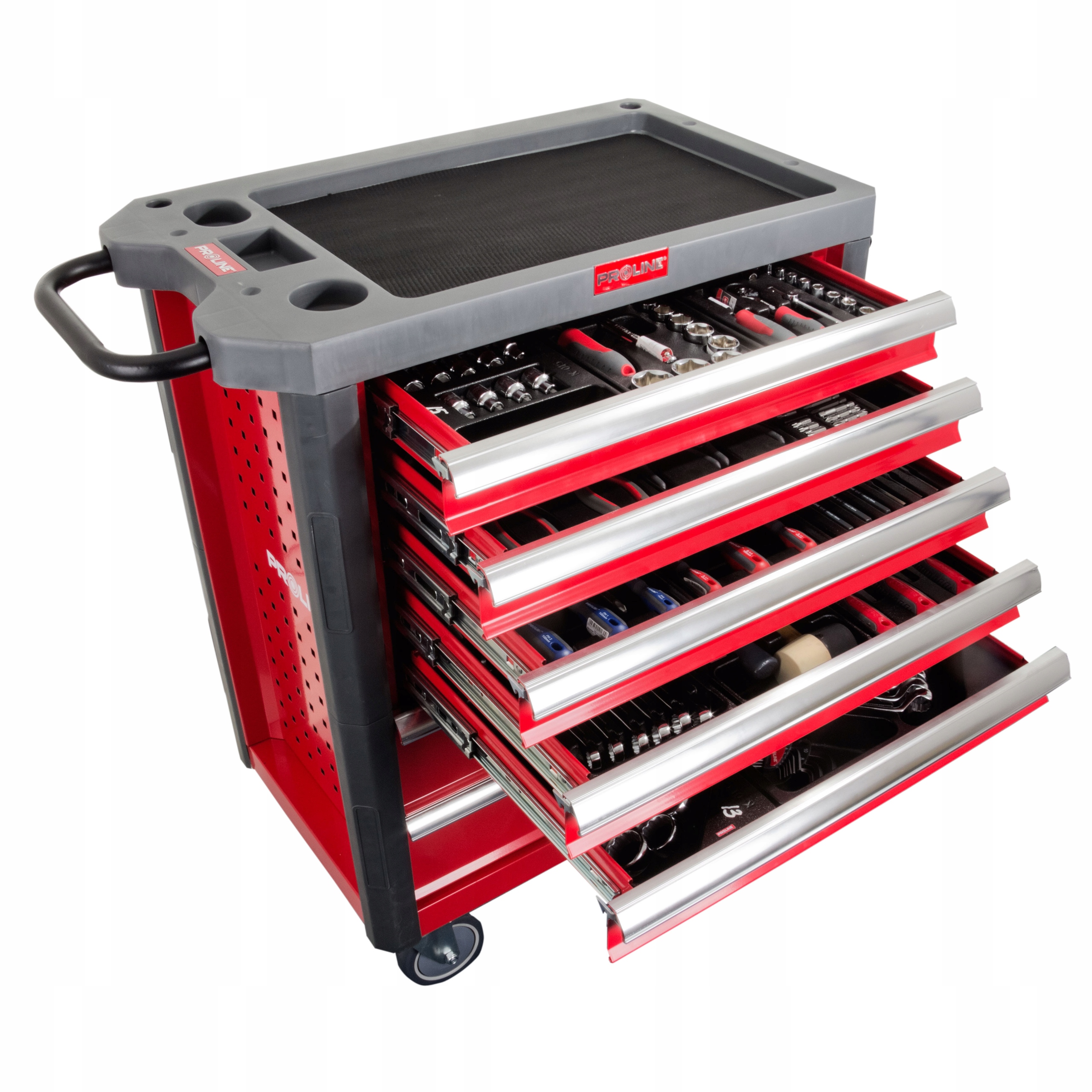 SZAFKA NARZĘDZIOWA, 7 SZUFLAD Z WYPOSAŻENIEM 206 SZT. PROLINE 33113 EAN (GTIN) 5903755331137
